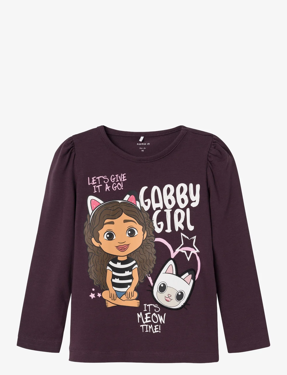 name it - NMFJULIET GABBY LS TOP BOX SKY - pikkade varrukatega t-särgid - plum perfect - 1