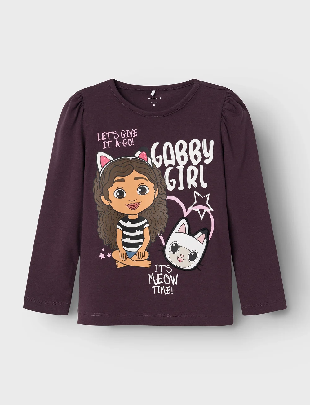 name it - NMFJULIET GABBY LS TOP BOX SKY - pikkade varrukatega t-särgid - plum perfect - 4
