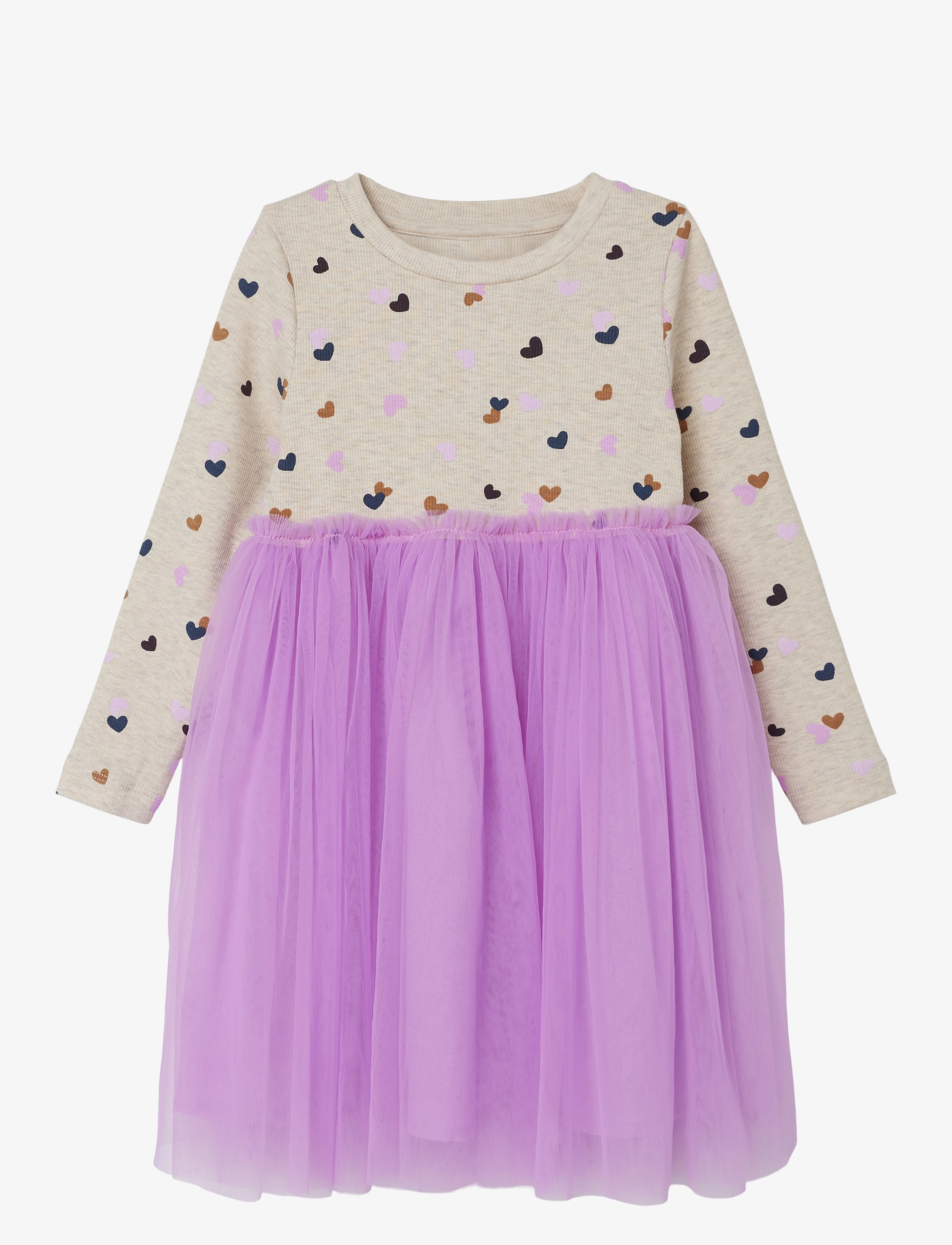 name it NMFLUCKY LS TULLE DRESS - Super Deals heute - PEYOTE MELANGE / purple