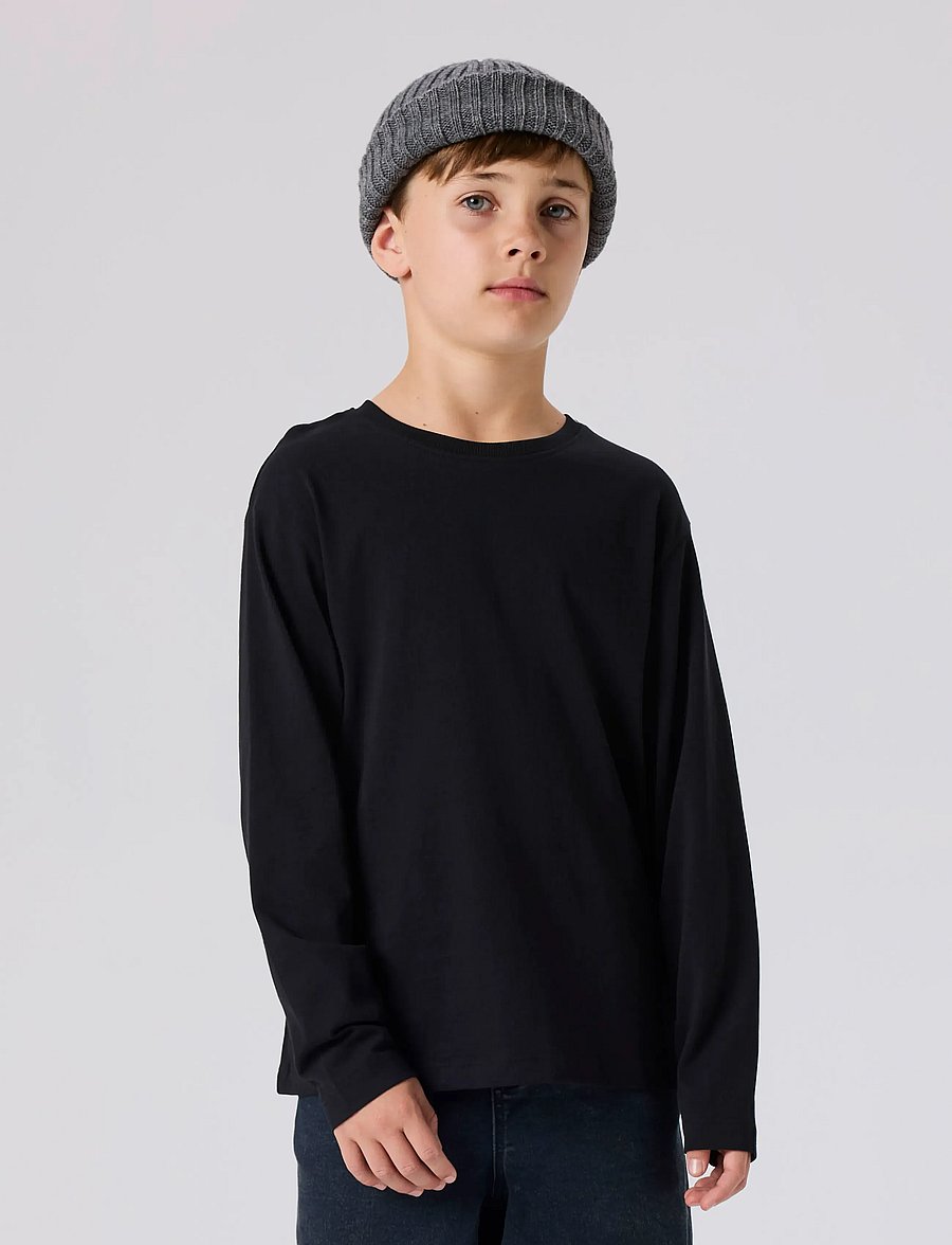 name it - NKMVOBBO LS NREG TOP NOOS - langärmelig - black - 0