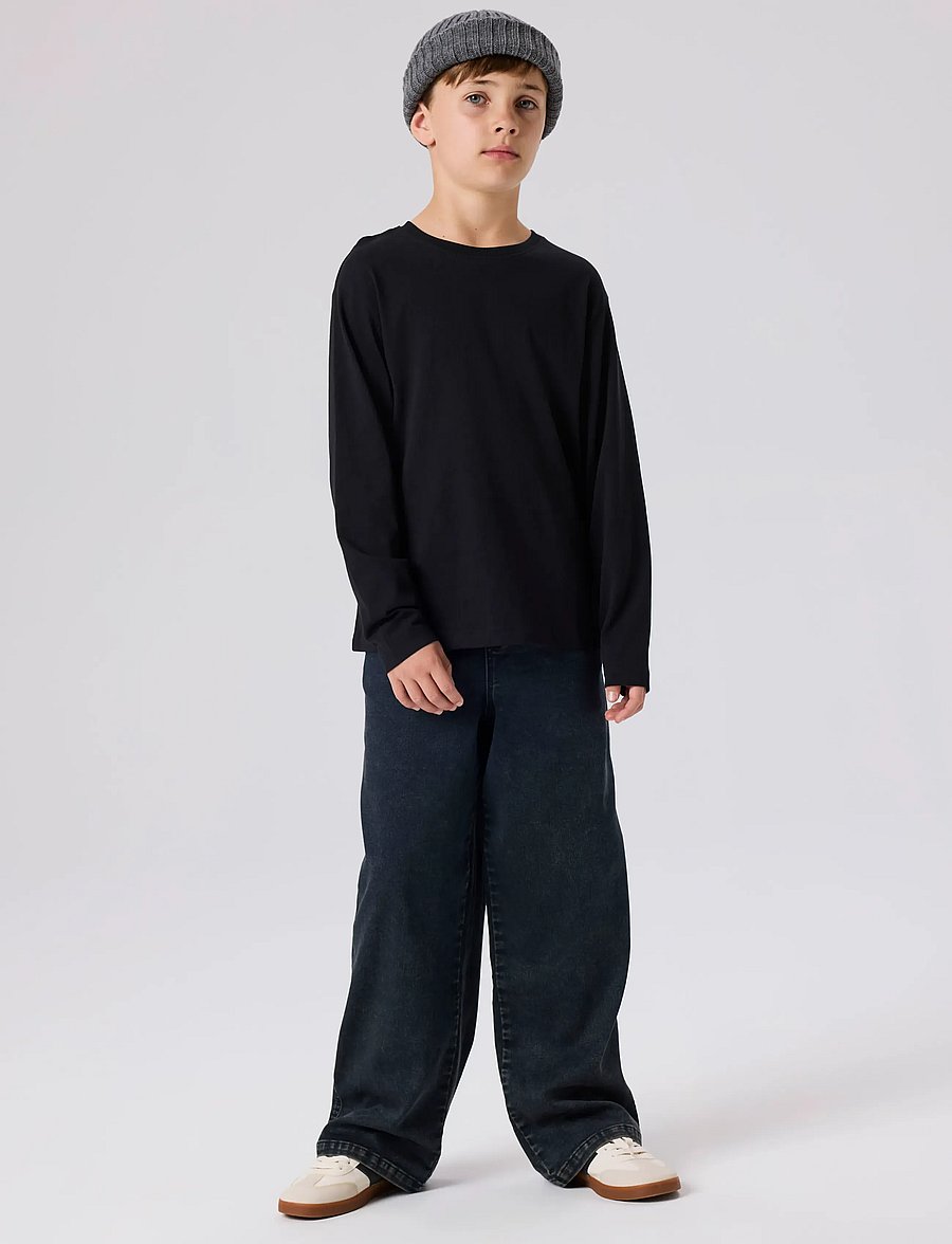 name it - NKMVOBBO LS NREG TOP NOOS - langärmelig - black - 3