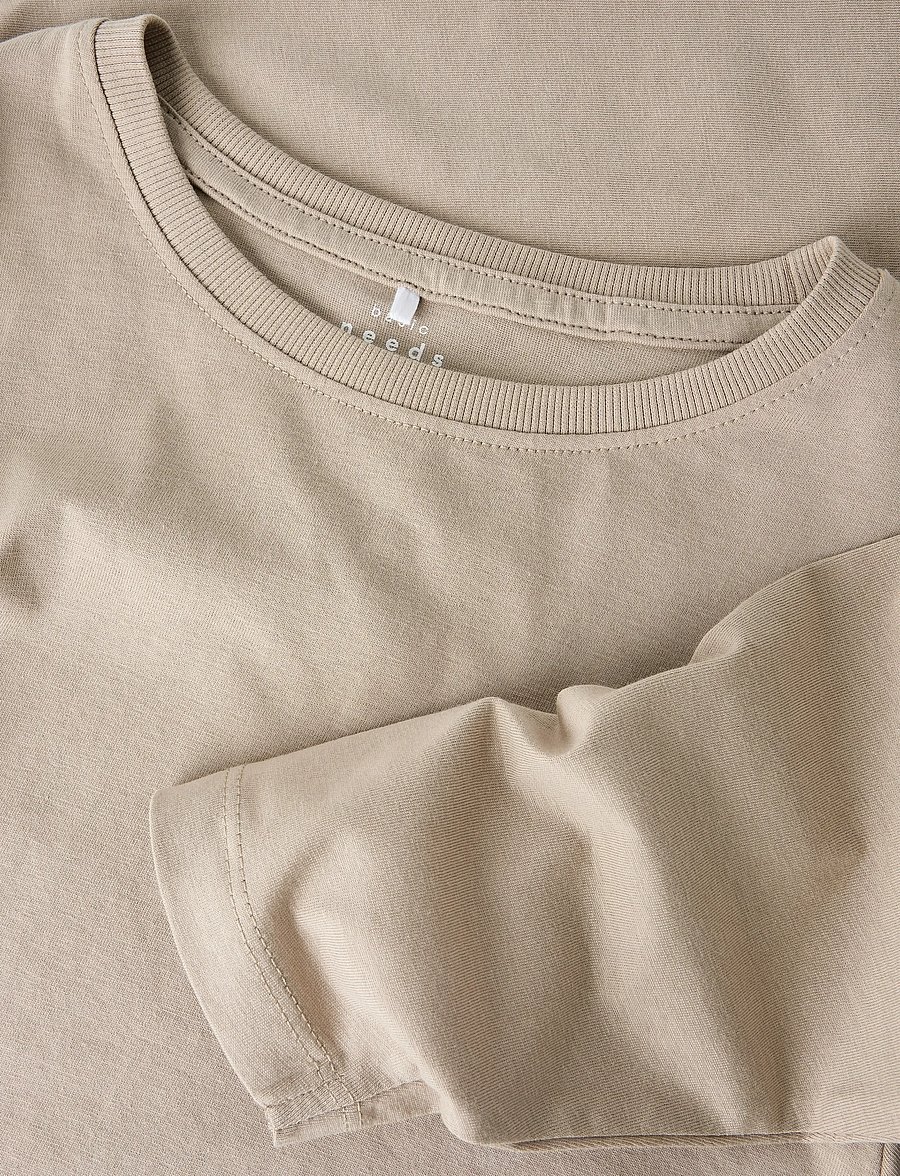 name it - NKMVOBBO LS NREG TOP NOOS - langermede t-skjorter - pure cashmere - 4