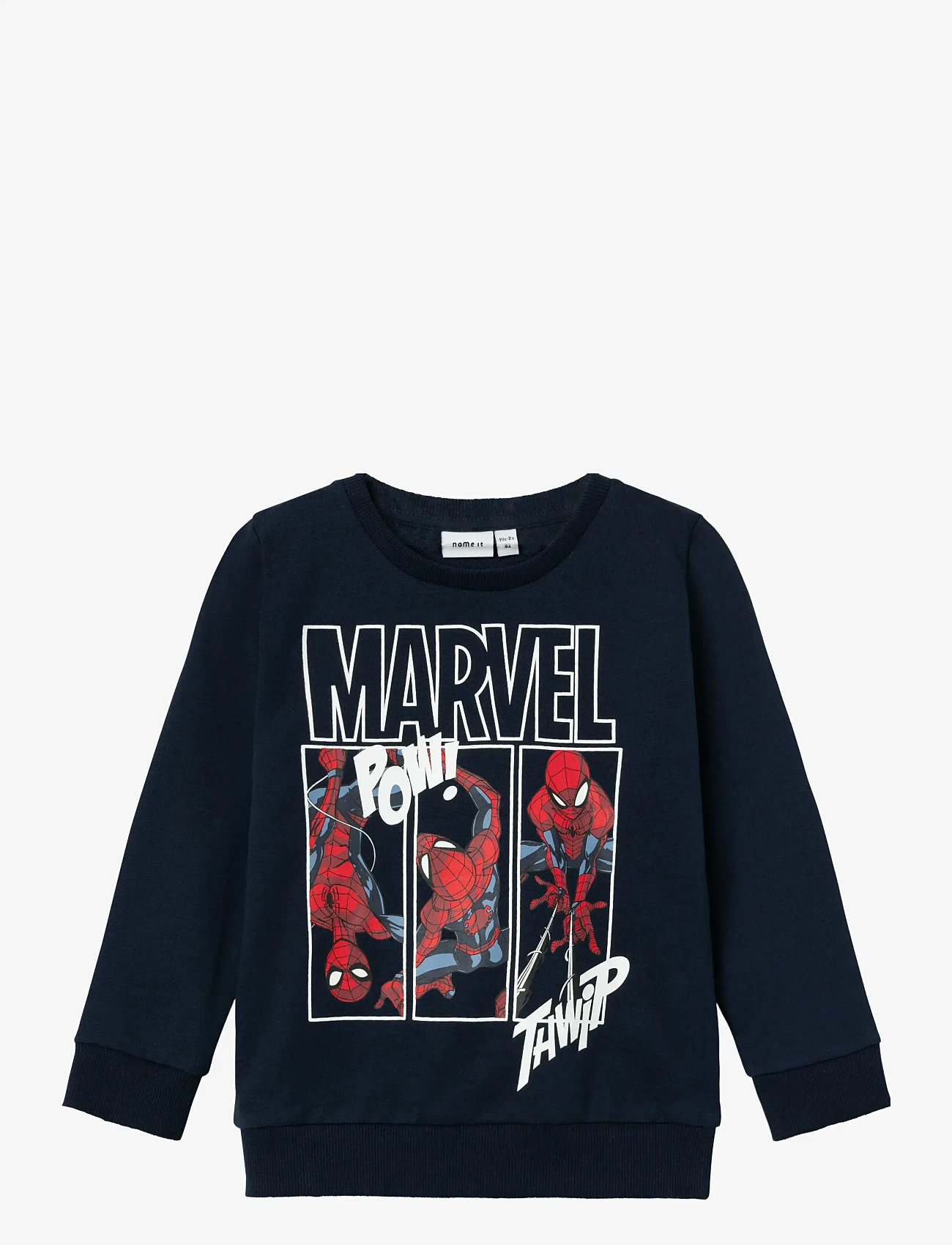 name it - NMMJESSIE SPIDERMAN SWEAT UNB NOOS MAR - sweatshirts - dark sapphire - 1