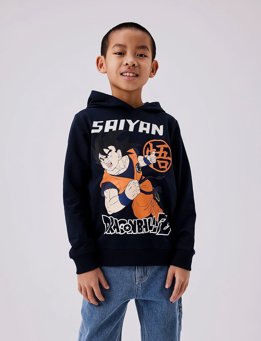 name it - NKMJAM DRAGONBALL SWEAT WH BRU NOOS VDE - kapuzenpullover - dark sapphire - 0