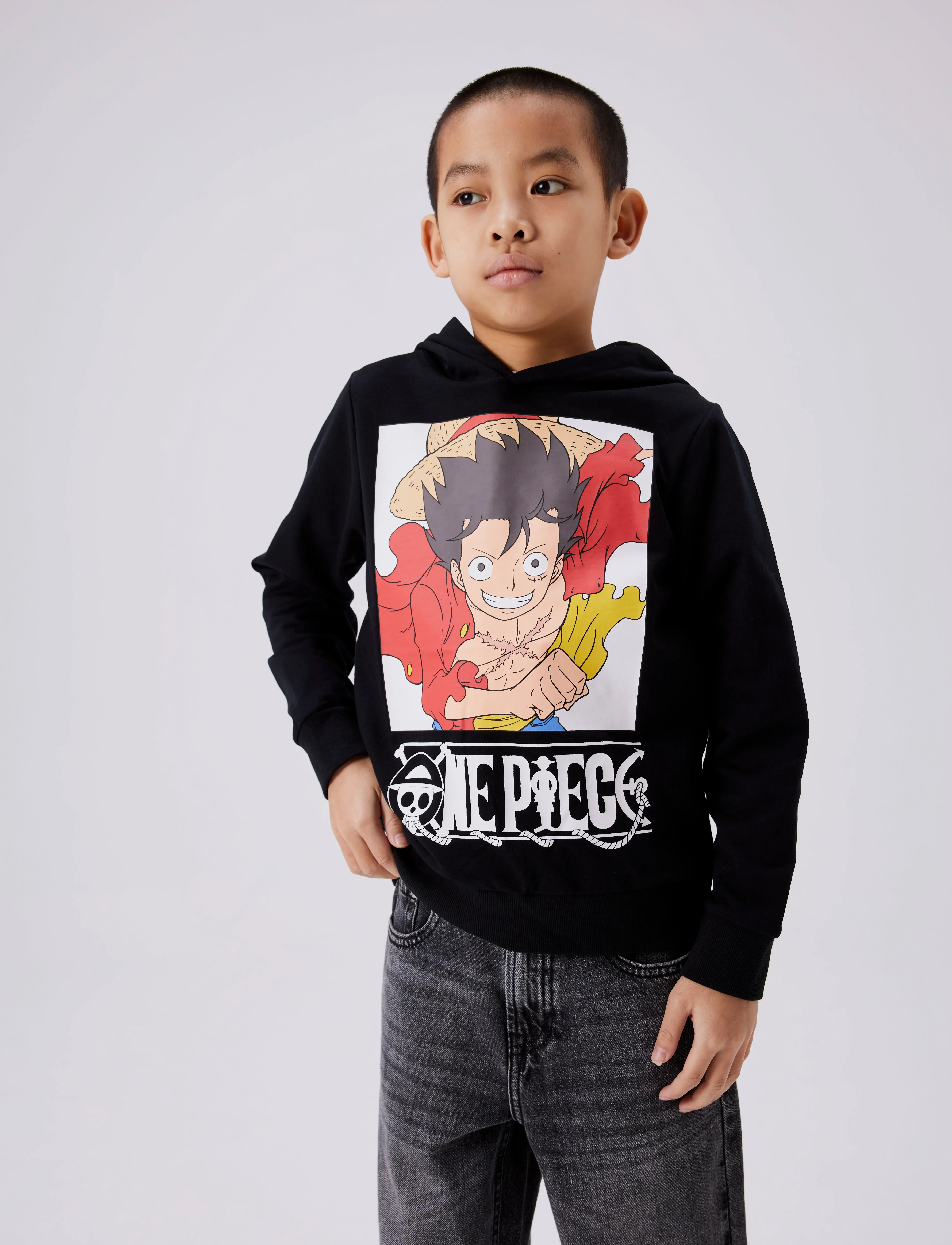 name it - NKMJEPH ONEPIECE SWEAT WH BRU NOOS VDE - kapuzenpullover - black - 0