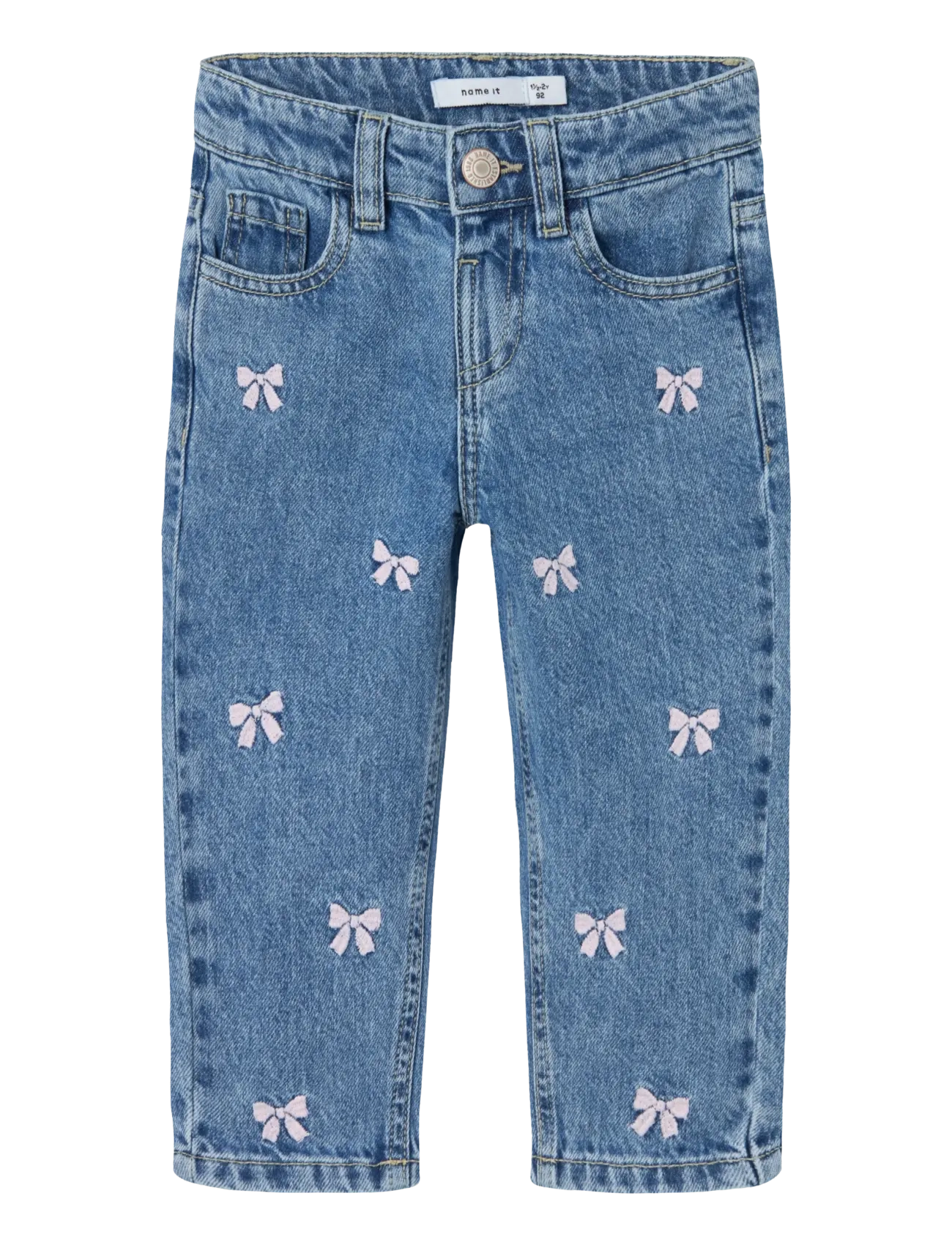 name it NMFBELLA MOM EMB JEANS 3285-BE NOOS - Tavalised teksad - MEDIUM BLUE DENIM / blue
