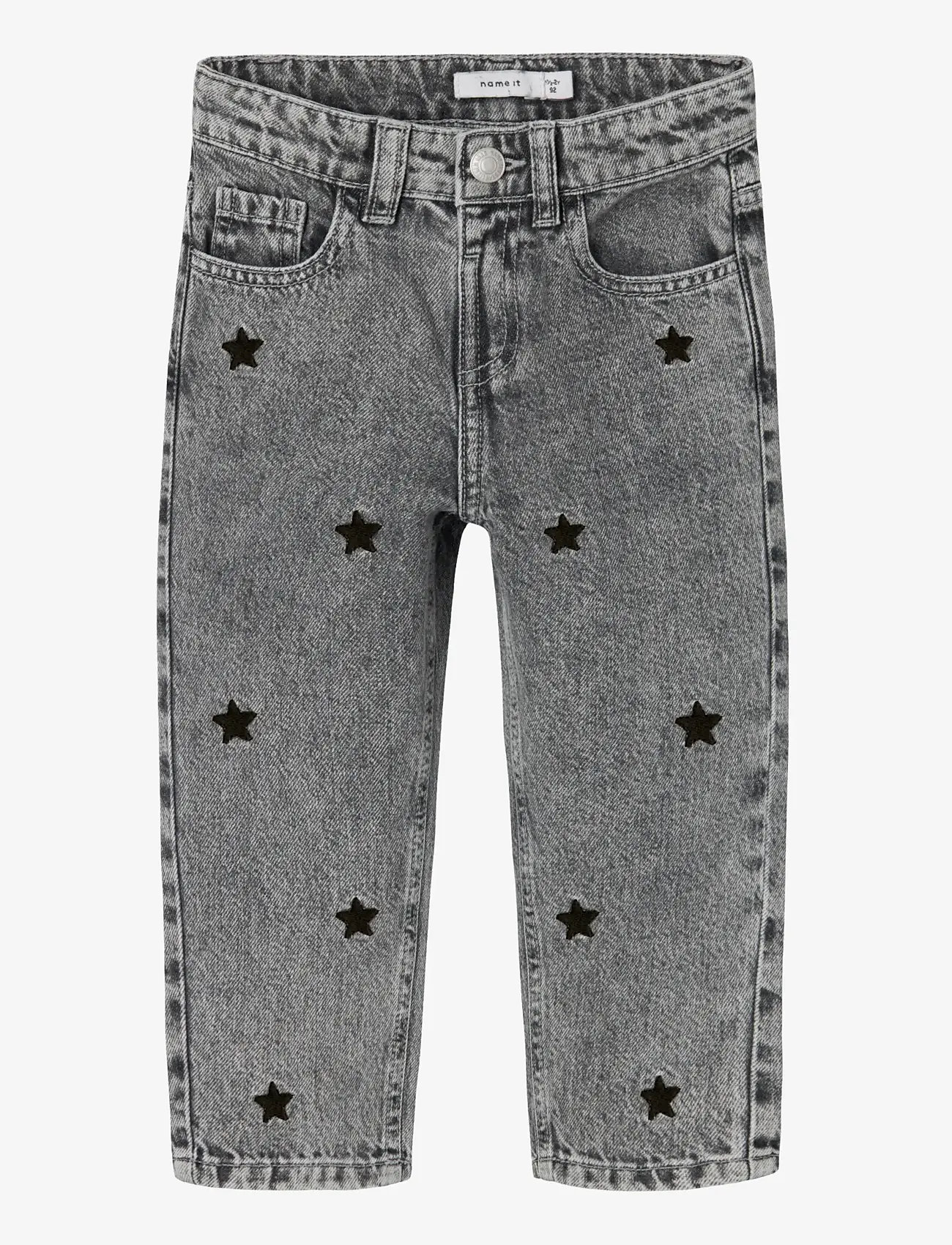 name it - NMFBELLA MOM EMB JEANS 3285-BE NOOS - tavalised teksad - medium grey denim - 1