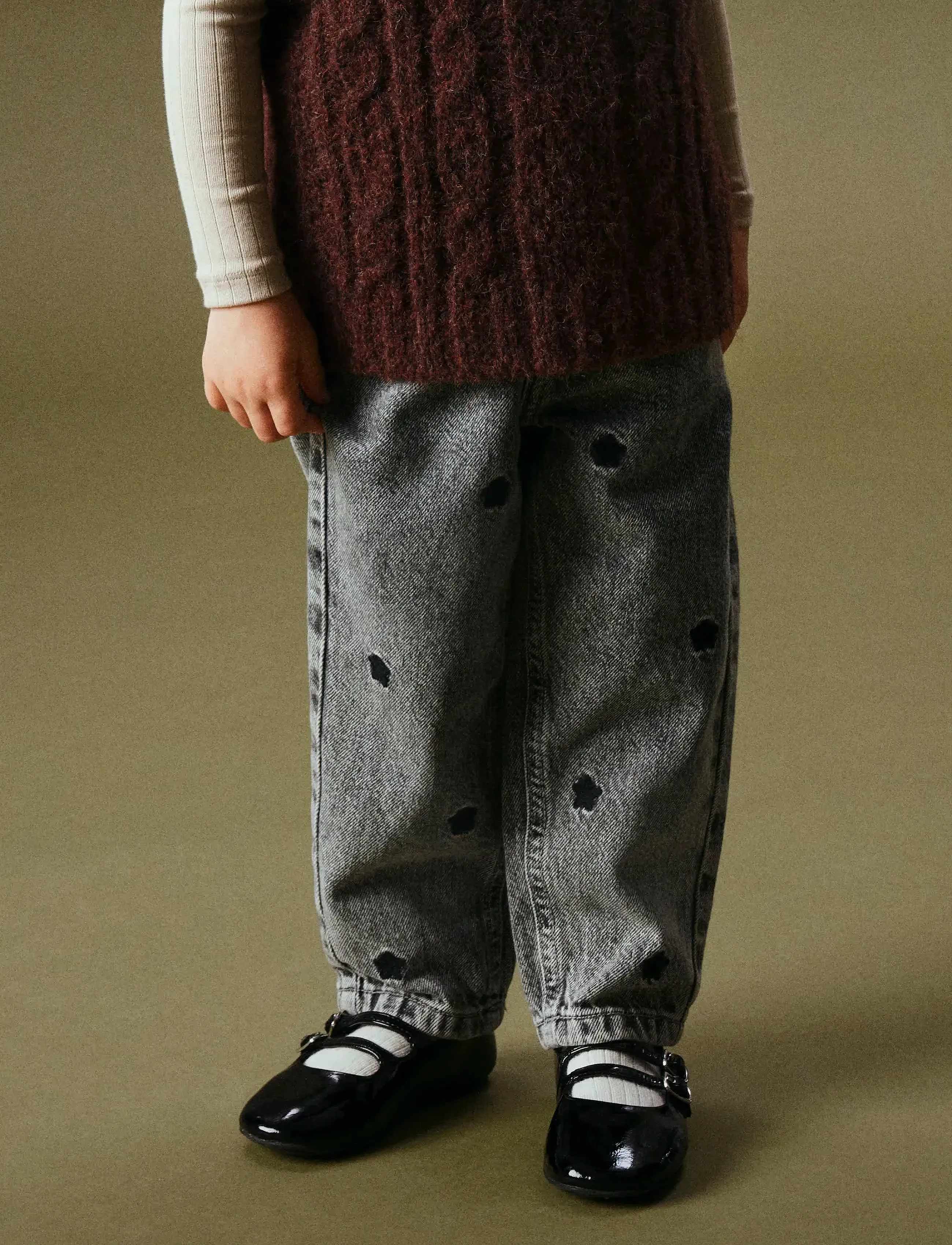 name it NMFBELLA MOM EMB JEANS 3285-BE NOOS - Jeans - MEDIUM GREY DENIM / grey