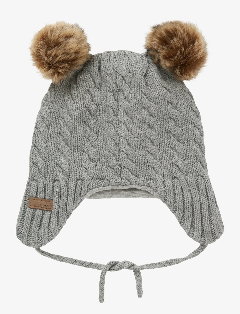 name it - NBNMILLO KNIT HAT1 - ziemas cepures - grey melange - 0