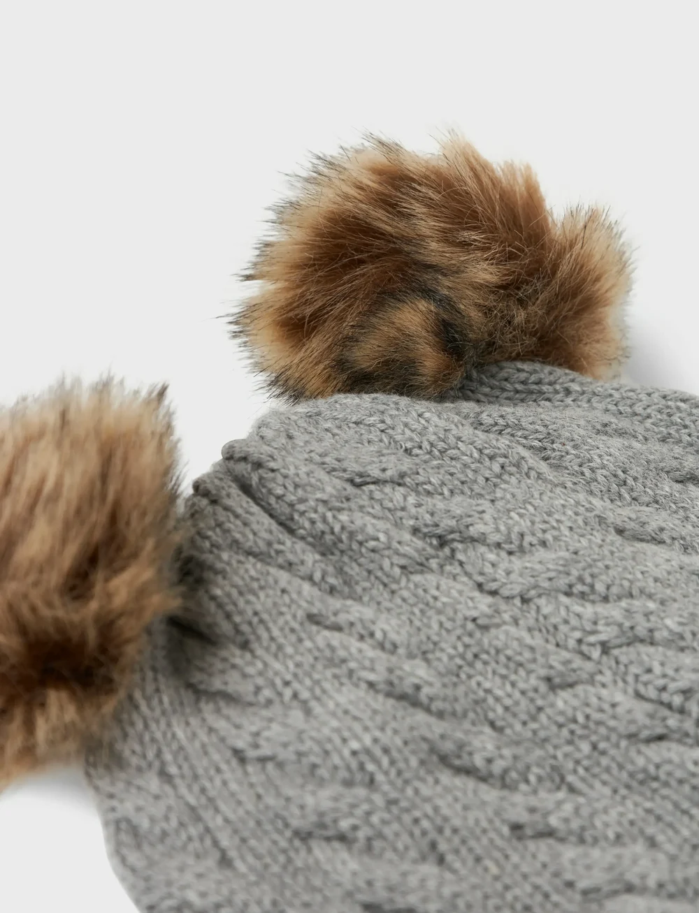 name it - NBNMILLO KNIT HAT1 - ziemas cepures - grey melange - 2