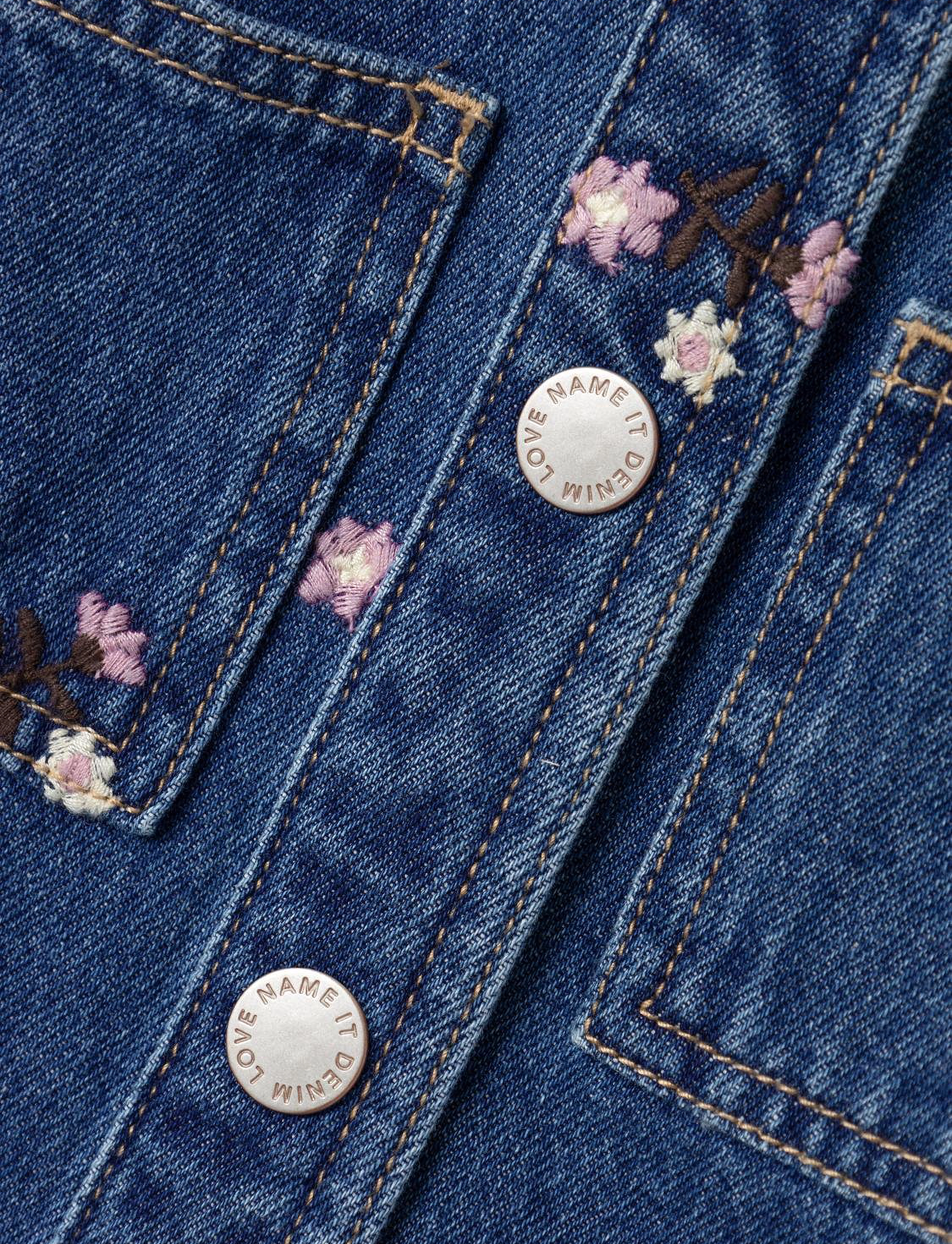 name it - NMFKAT EMB DNM JACKET 8775-ZA O - dark blue denim - 3