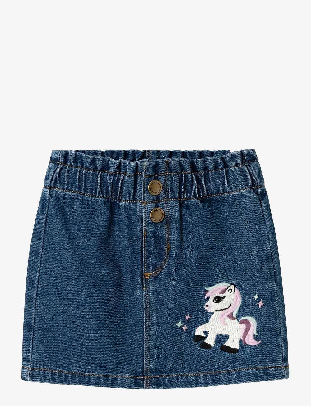 name it - NMFSIENNA DNM SKIRT 3213-ZA N - jeanskjolar - dark blue denim - 0