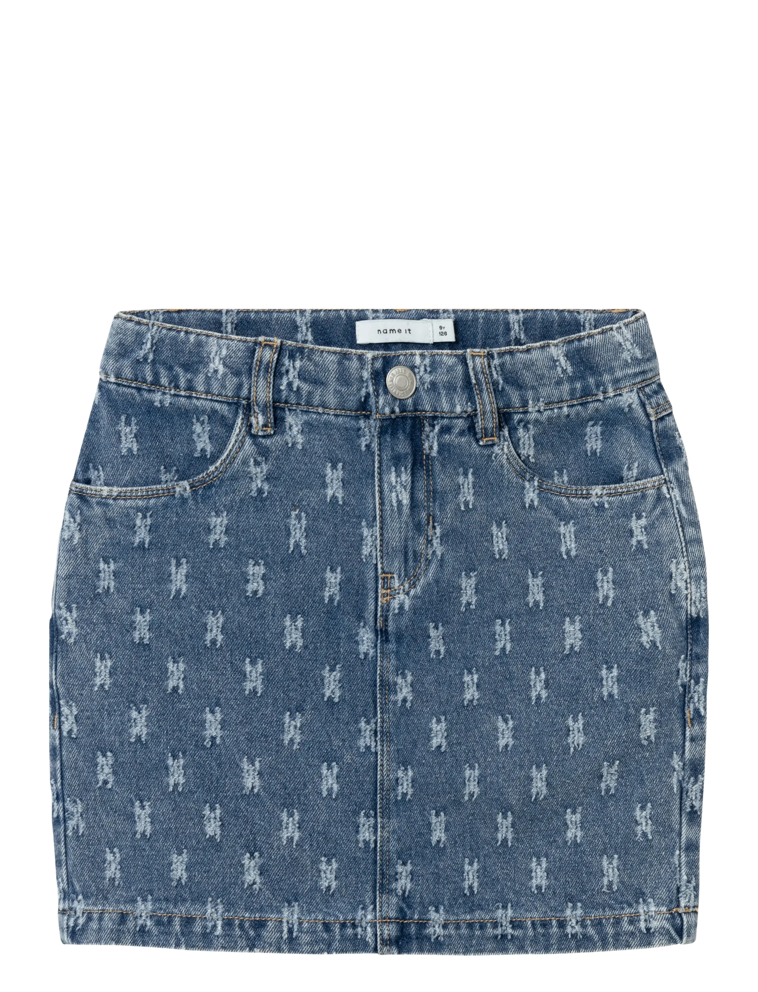 name it NKFBENTE DNM SKIRT 5352-ZA N - Nederdele - DARK BLUE DENIM / blue