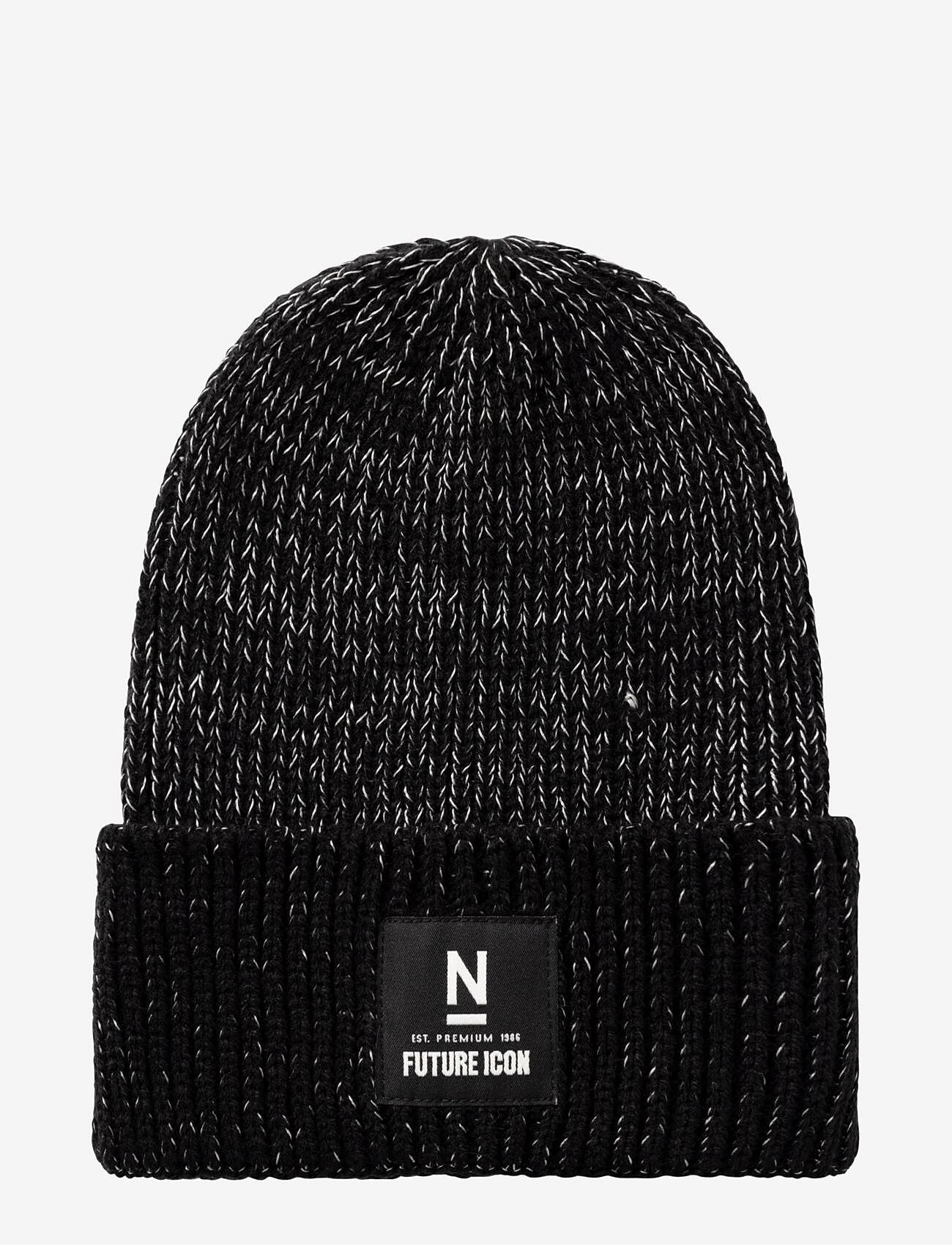 name it - NKNMACUT BEANIE REF FO - beanies - black - 0