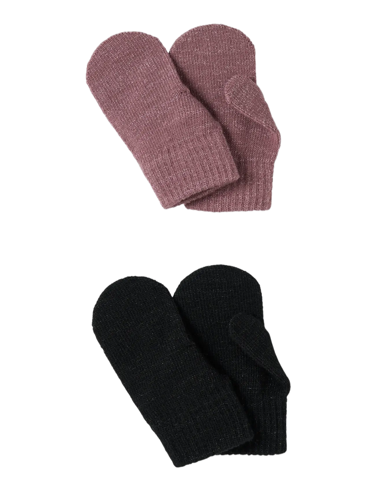 name it - NMFMAGIC GLITTER MITTENS 2P - black - 2