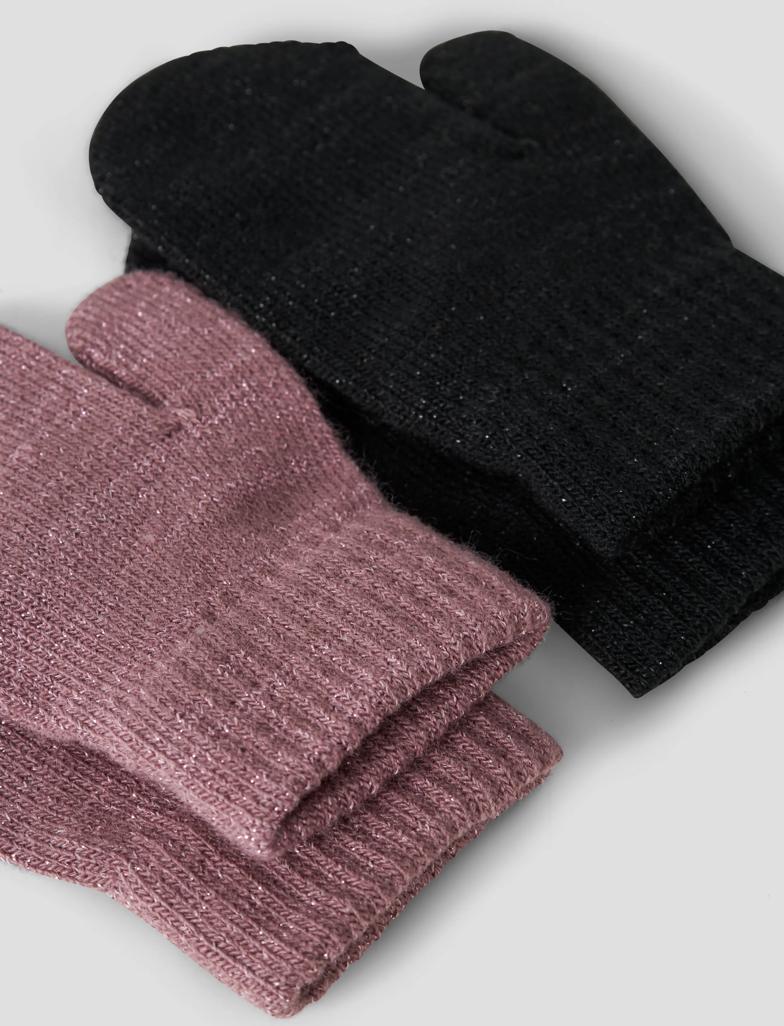 name it - NMFMAGIC GLITTER MITTENS 2P - black - 3