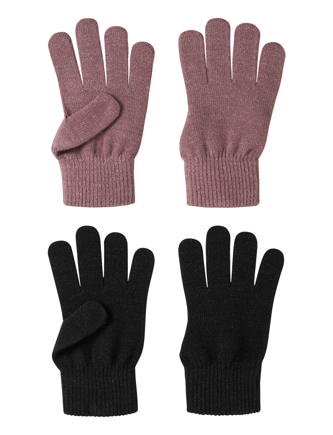 name it NKFMAGIC GLITTER GLOVES 2P - Accessoires - BLACK / black