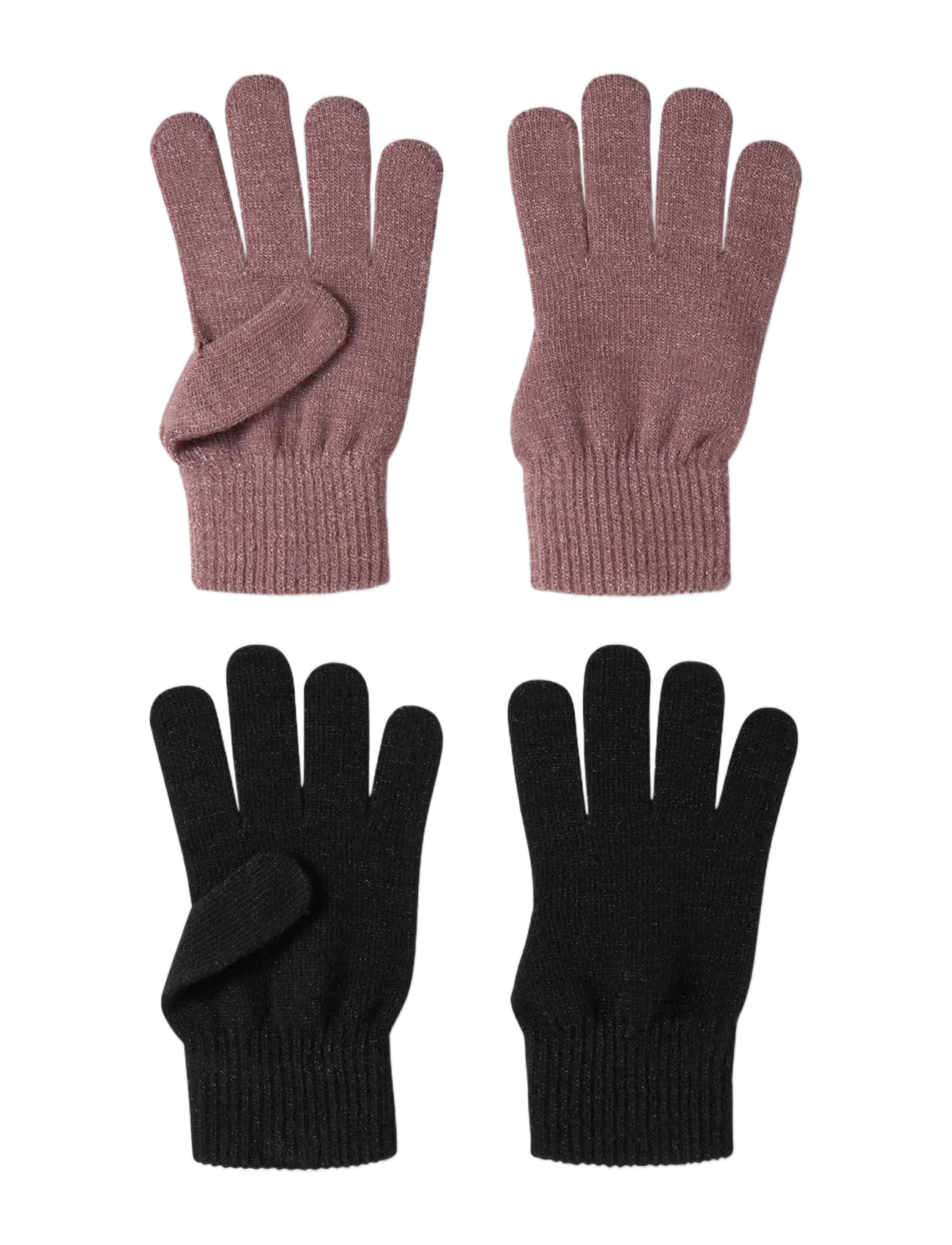 name it - NKFMAGIC GLITTER GLOVES 2P - black - 1