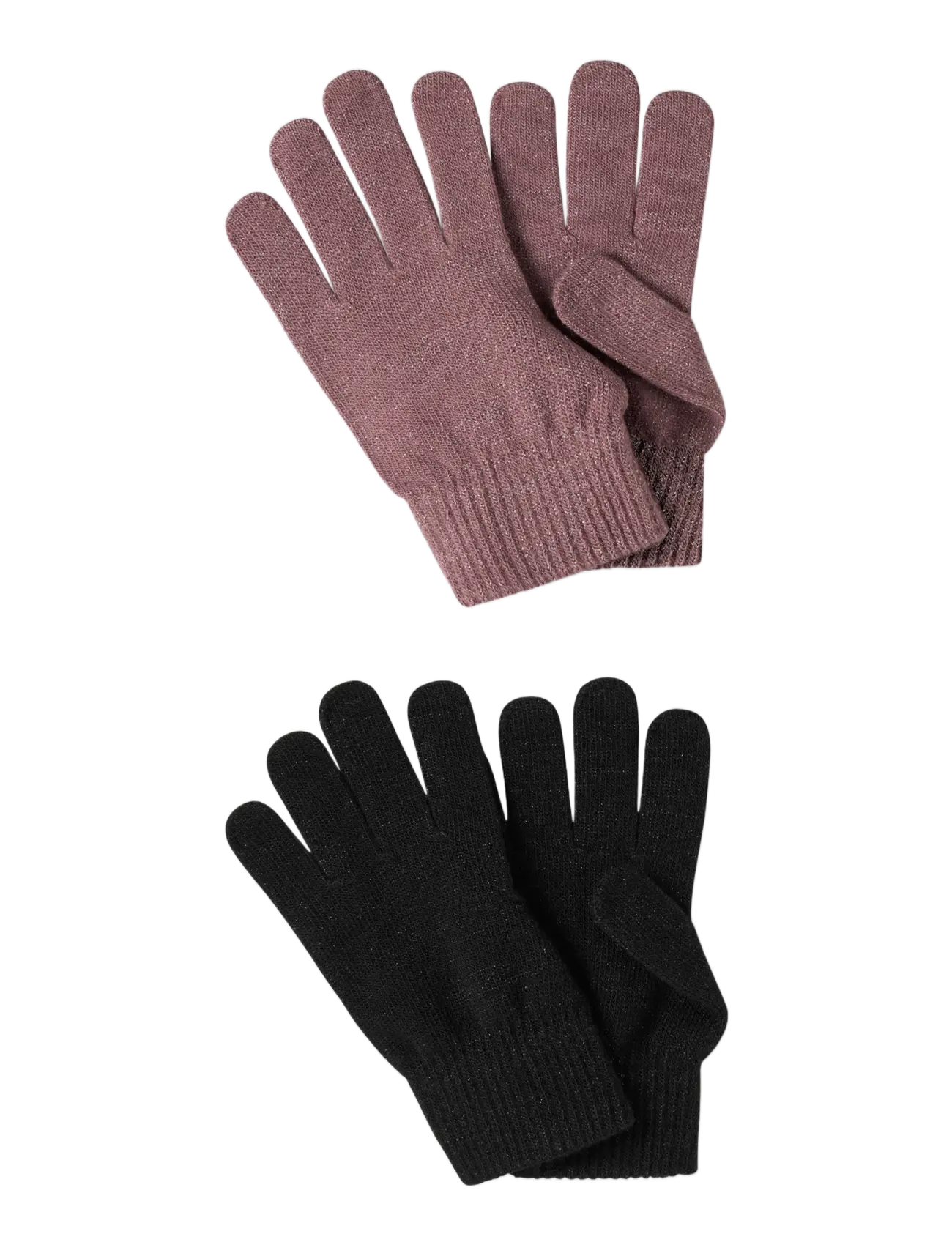 name it - NKFMAGIC GLITTER GLOVES 2P - black - 2