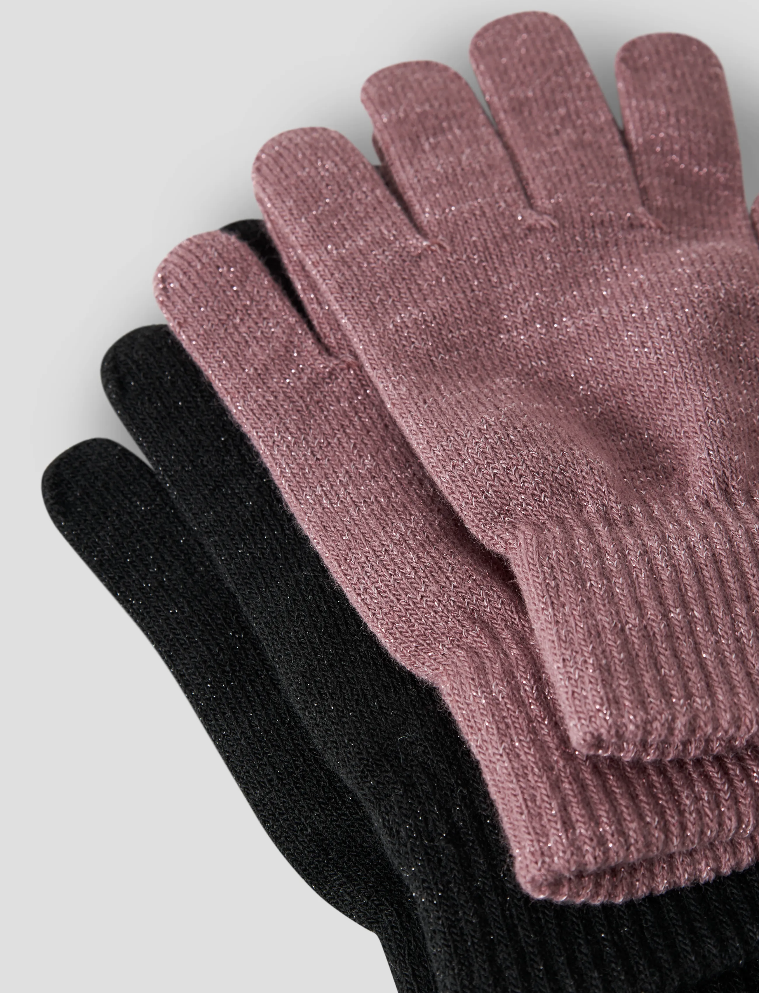 name it - NKFMAGIC GLITTER GLOVES 2P - black - 3