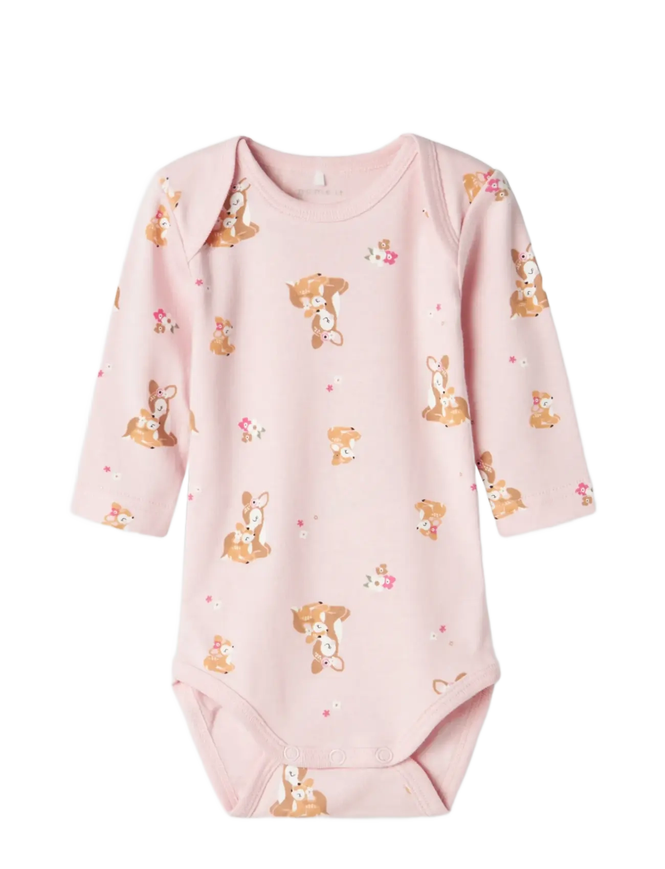 name it - NBFBODY 3P LS IBIS ROSE DEER NOOS - långärmade bodies - ibis rose - 3
