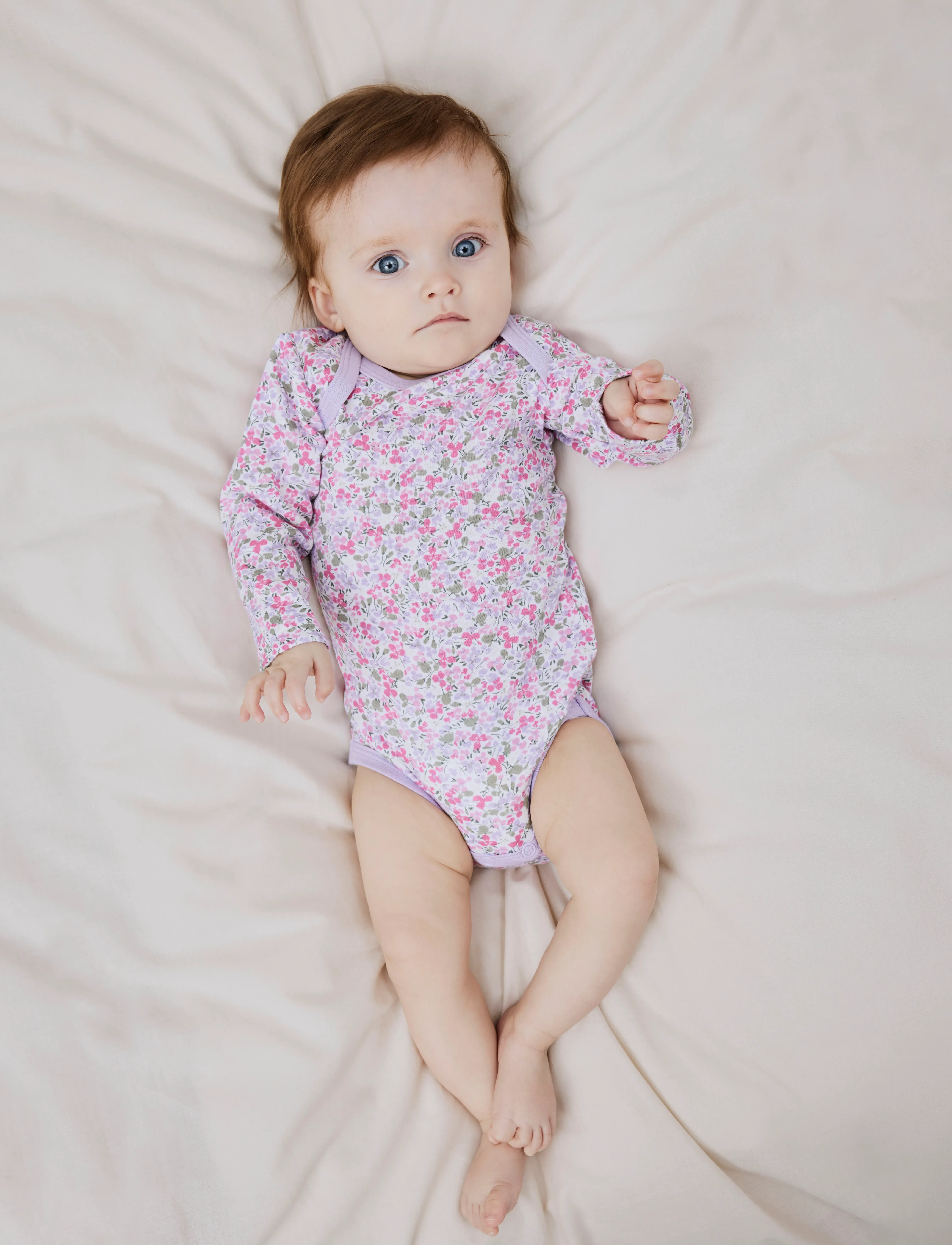 name it - NBFBODY 3P LS LILAC PETIT FLOWER NOOS - lot de plusieurs bodies - pastel lilac - 0