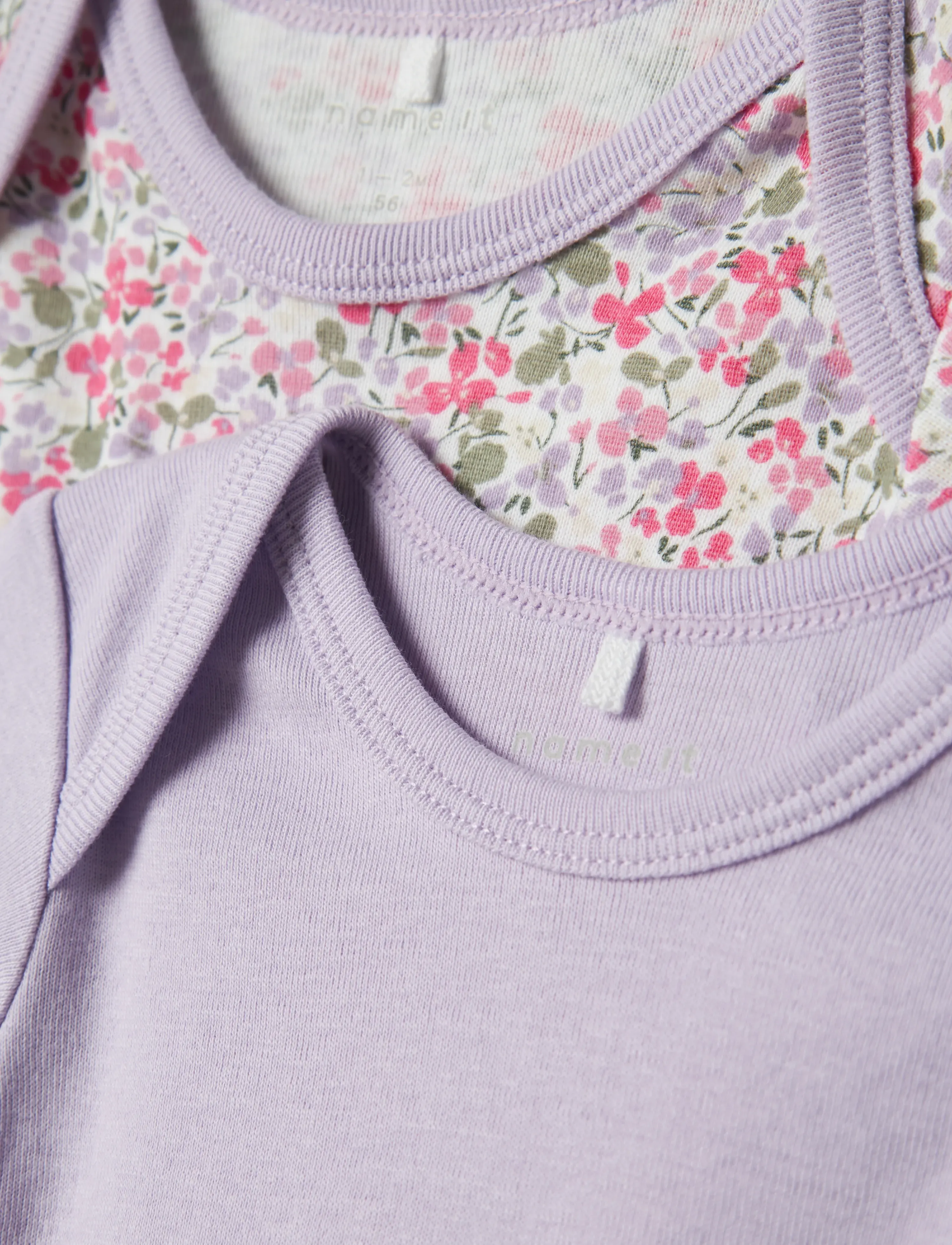name it - NBFBODY 3P LS LILAC PETIT FLOWER NOOS - lot de plusieurs bodies - pastel lilac - 5