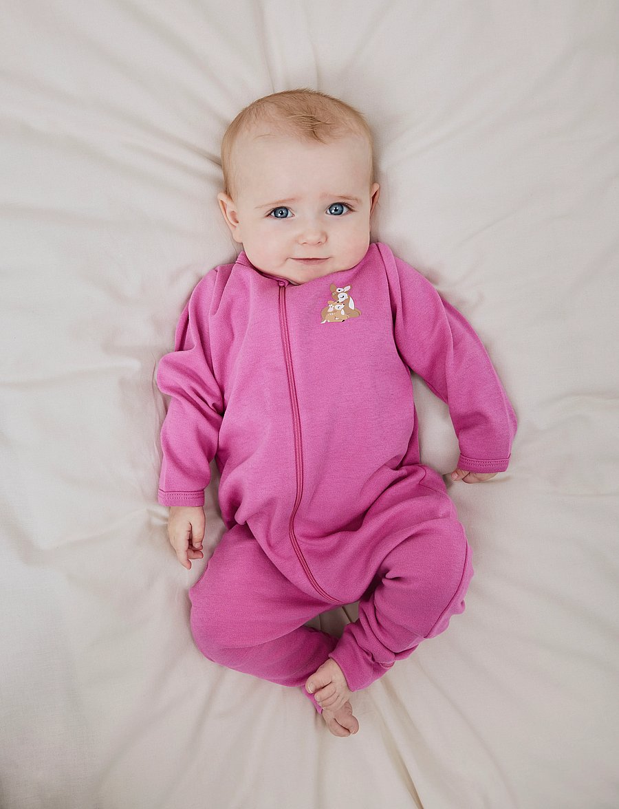 name it - NBFNIGHTSUIT 2P ZIP FF ROSE DEER NOOS - schlafoveralls - ibis rose - 4