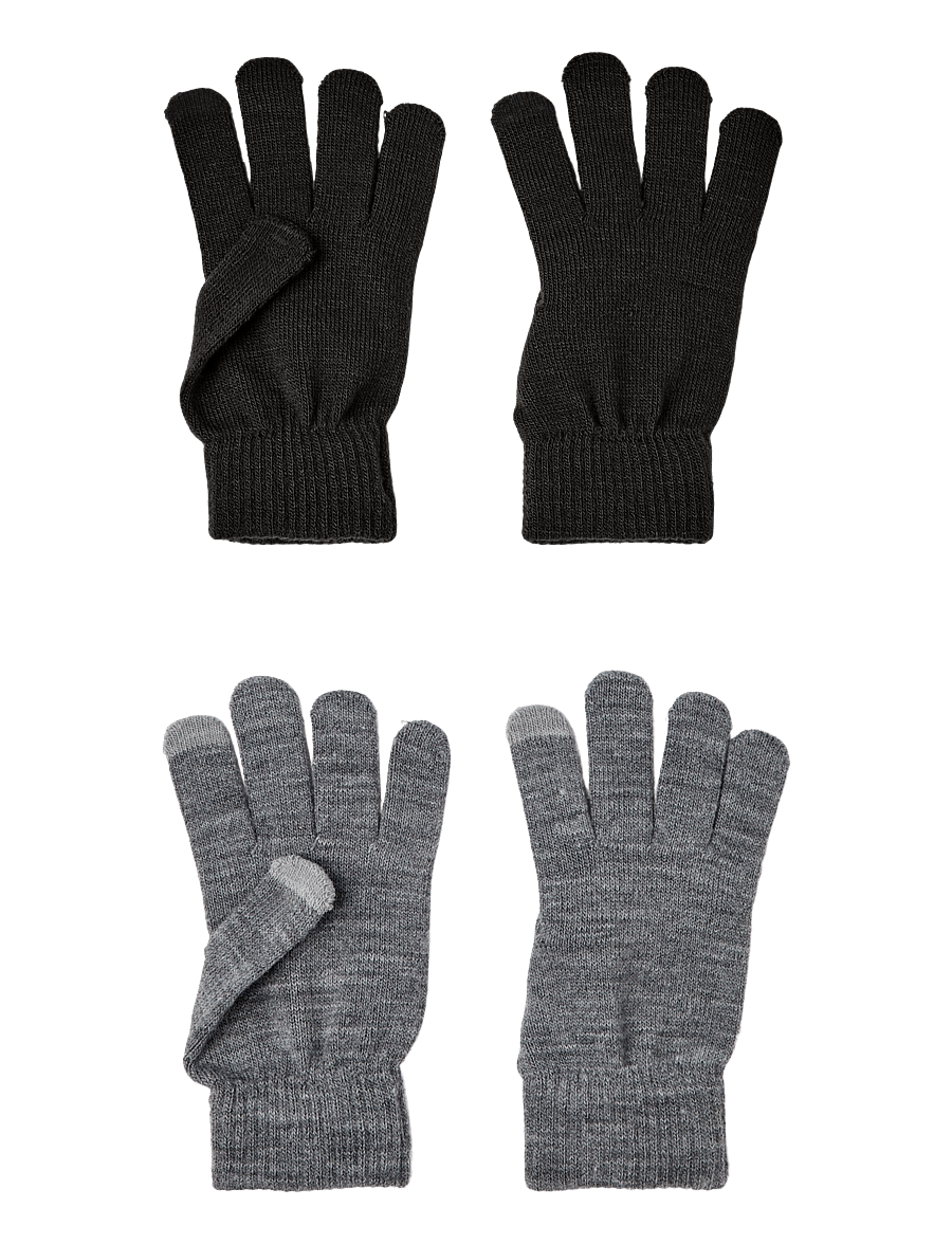 name it - NKNMAGIC GLOVES TOUCH 2P - black - 0