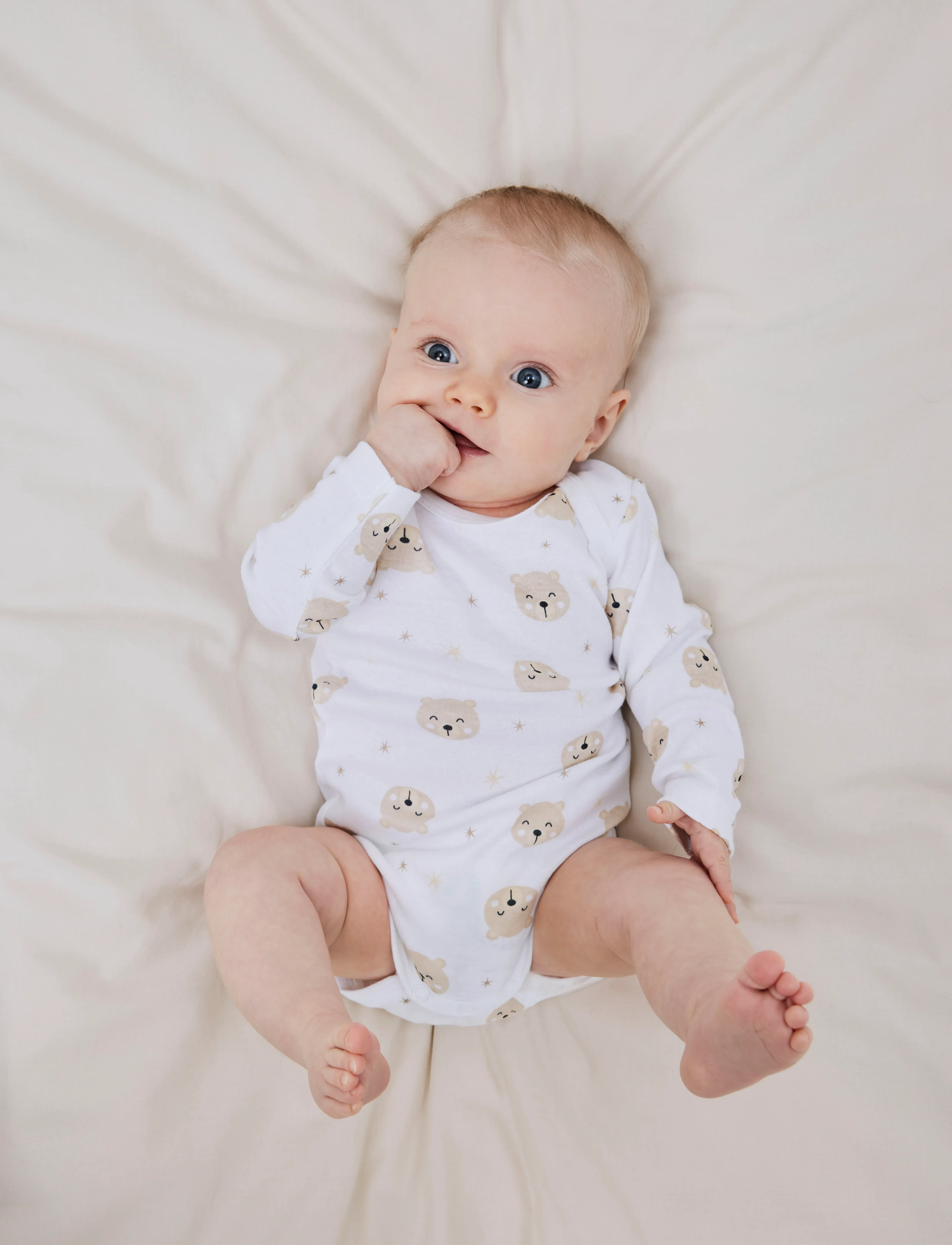 name it - NBNBODY 3P LS OXFORD BEAR NOOS - samfellur í fjölpakka - oxford tan - 5