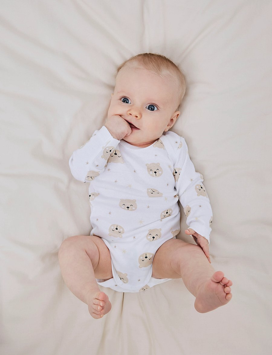 name it - NBNBODY 3P LS OXFORD BEAR NOOS - lot de plusieurs bodies - oxford tan - 5