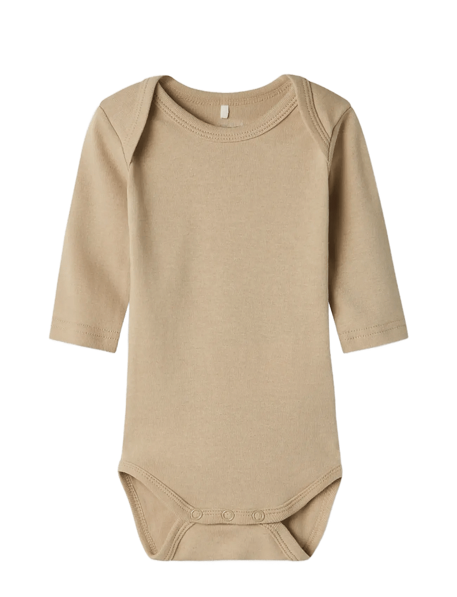 name it - NBNBODY 3P LS OXFORD BEAR NOOS - lot de plusieurs bodies - oxford tan - 4