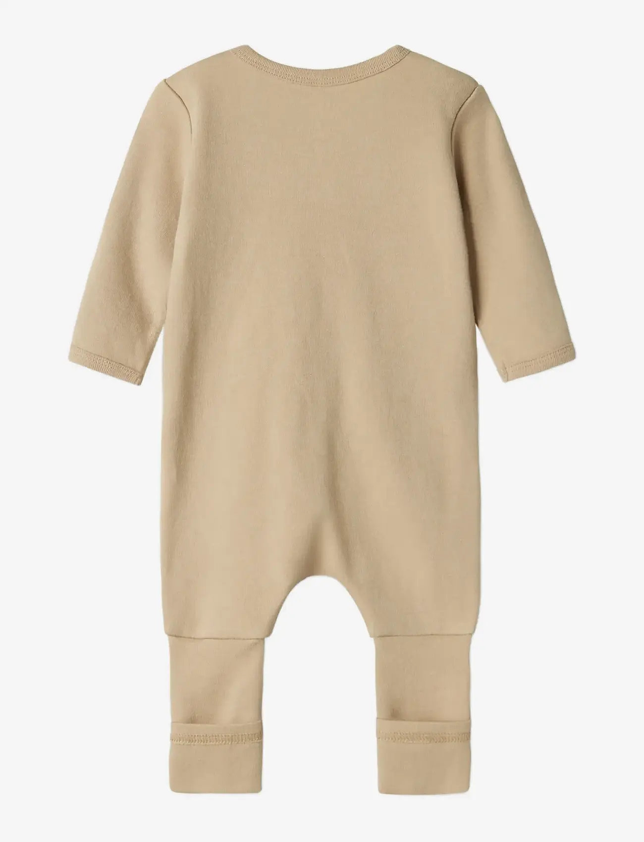 name it - NBNNIGHTSUIT 2P ZIP FF OXFORD BEAR NOOS - schlafoveralls - oxford tan - 2