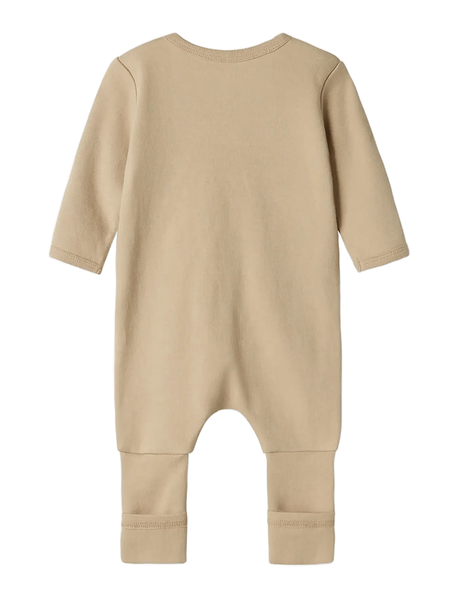 name it - NBNNIGHTSUIT 2P ZIP FF OXFORD BEAR NOOS - oxford tan - 2
