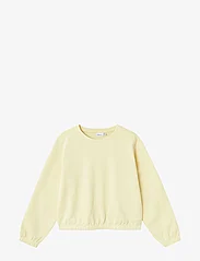 name it - NKFDASHA LS SHORT LOOSE SWE UNB - sweatshirts - pastel yellow - 0