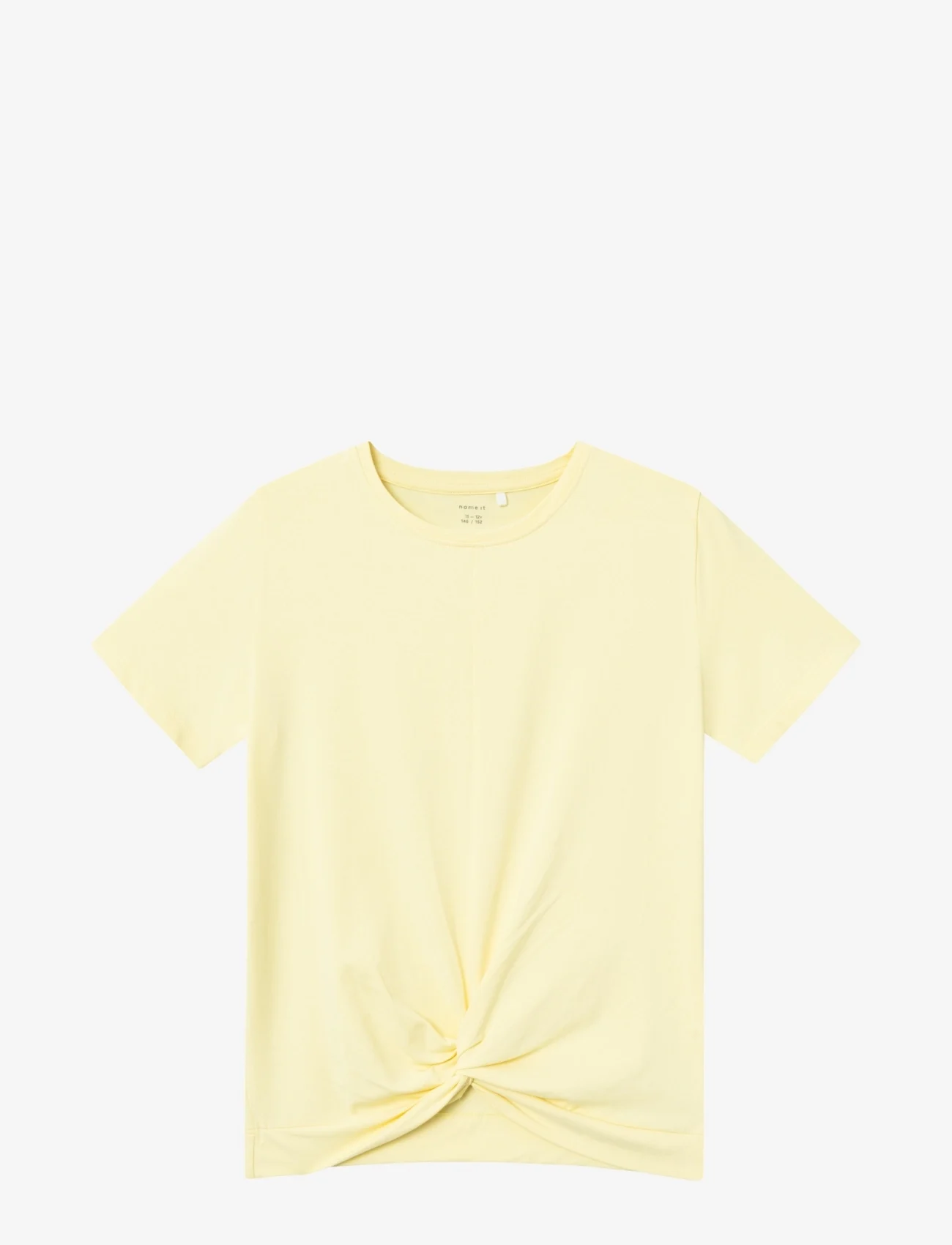 name it - NKFDINAS SS NREG SHORT TOP - kortærmede t-shirts - pastel yellow - 0