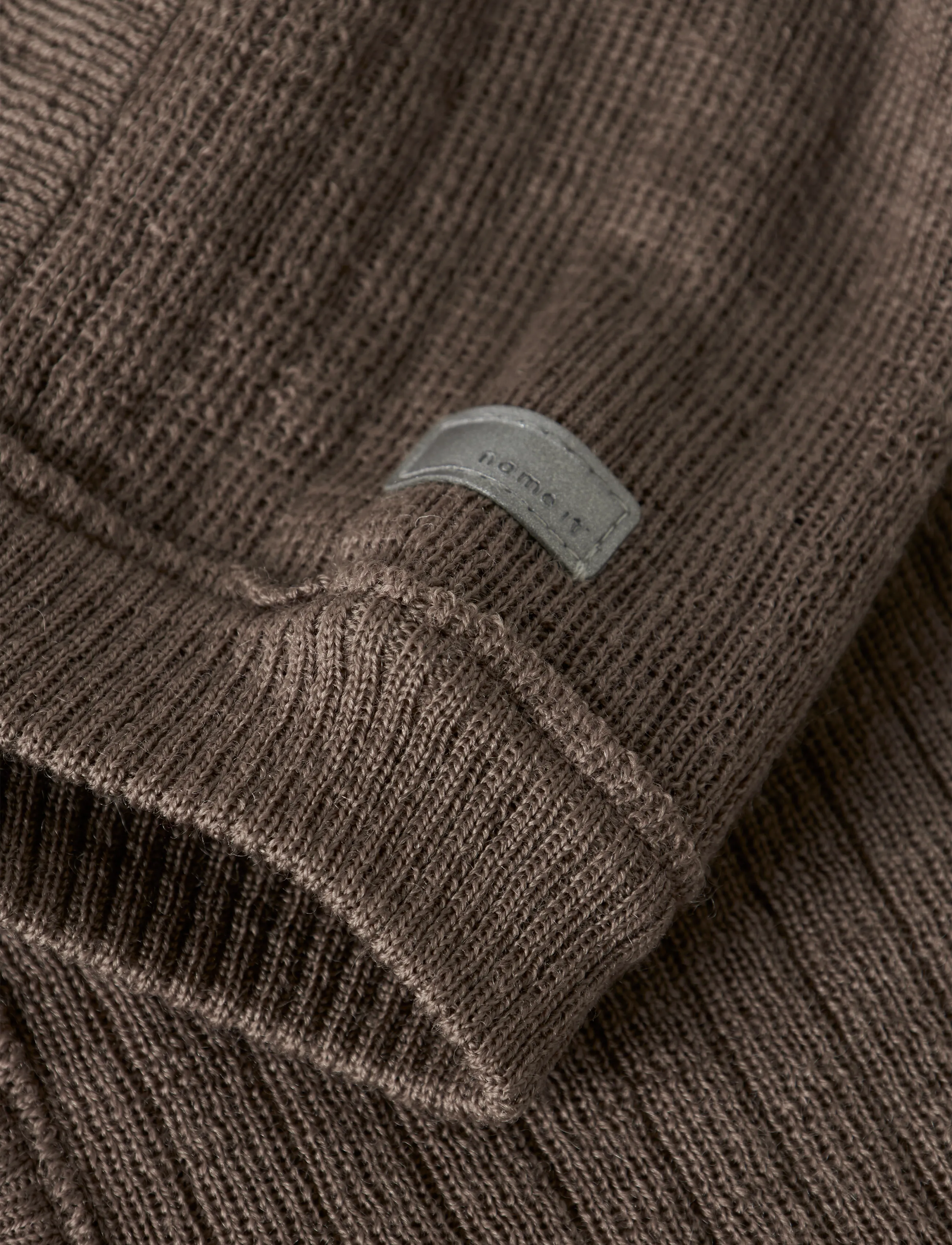 name it - NMNFLASH WOOL BALACLAVA 3FO - walnut - 2