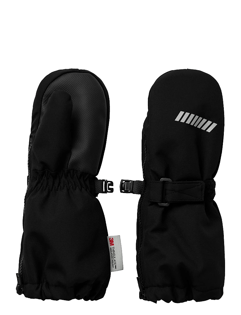 name it - NMNSNOW10 MITTEN W WOOL 3FO - handschuhe - black - 0