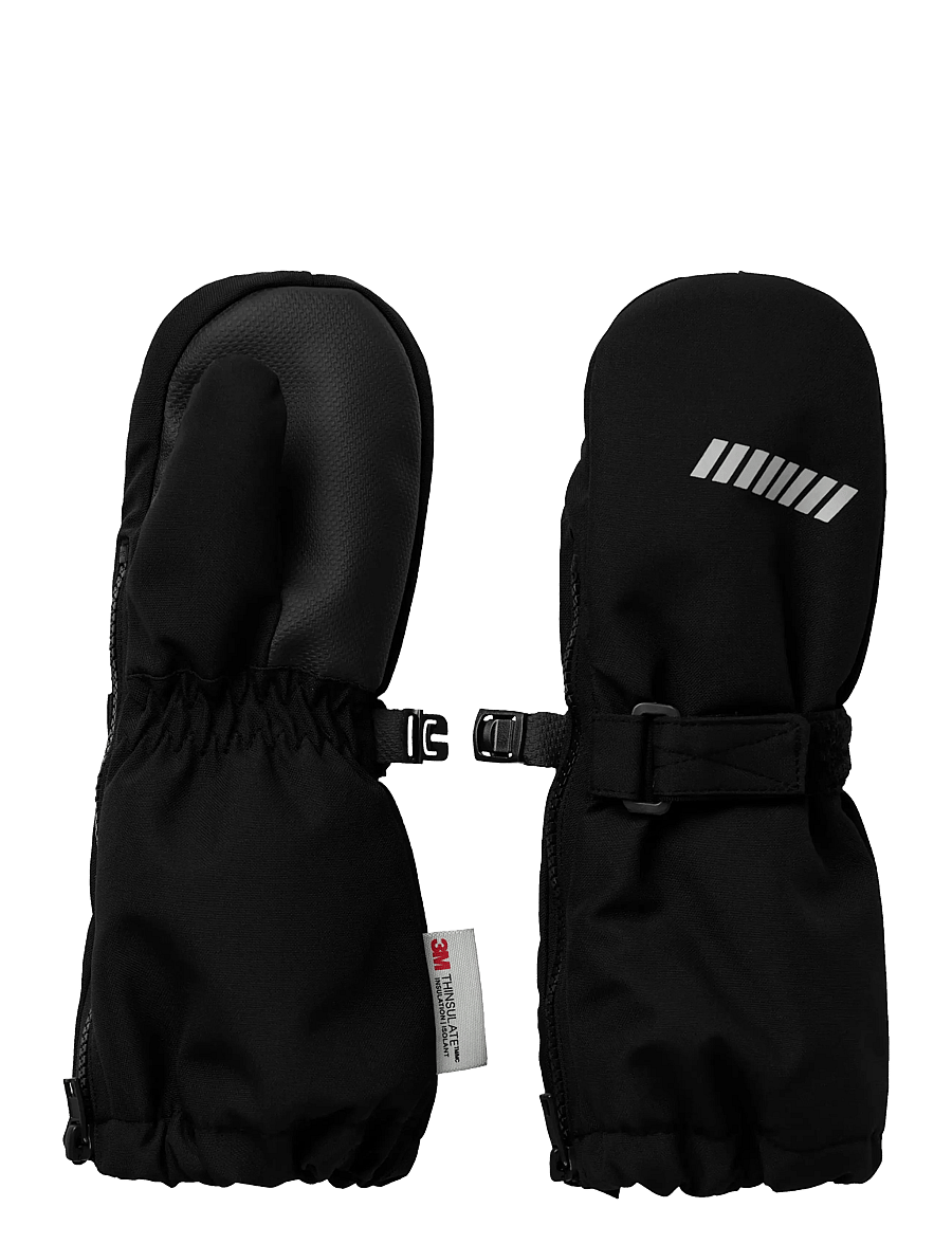 name it - NMNSNOW10 MITTEN W WOOL 3FO NOOS - handschuhe - black - 0