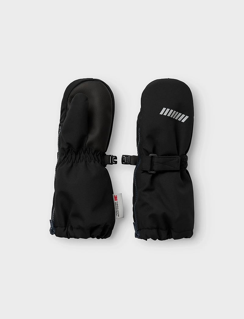 name it - NMNSNOW10 MITTEN W WOOL 3FO - handschuhe - black - 1