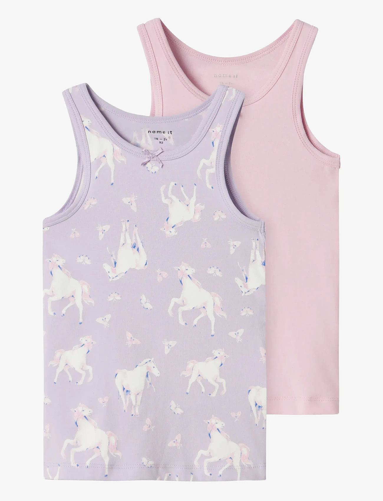 name it - NMFTANK TOP 2P PASTEL LILAC HORSE NOOS - tops - pastel lilac - 0