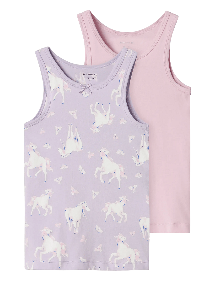 name it - NMFTANK TOP 2P PASTEL LILAC HORSE NOOS - oberteile - pastel lilac - 0