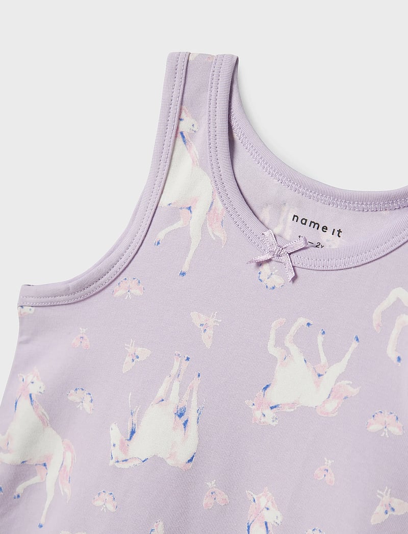 name it - NMFTANK TOP 2P PASTEL LILAC HORSE NOOS - tops - pastel lilac - 4