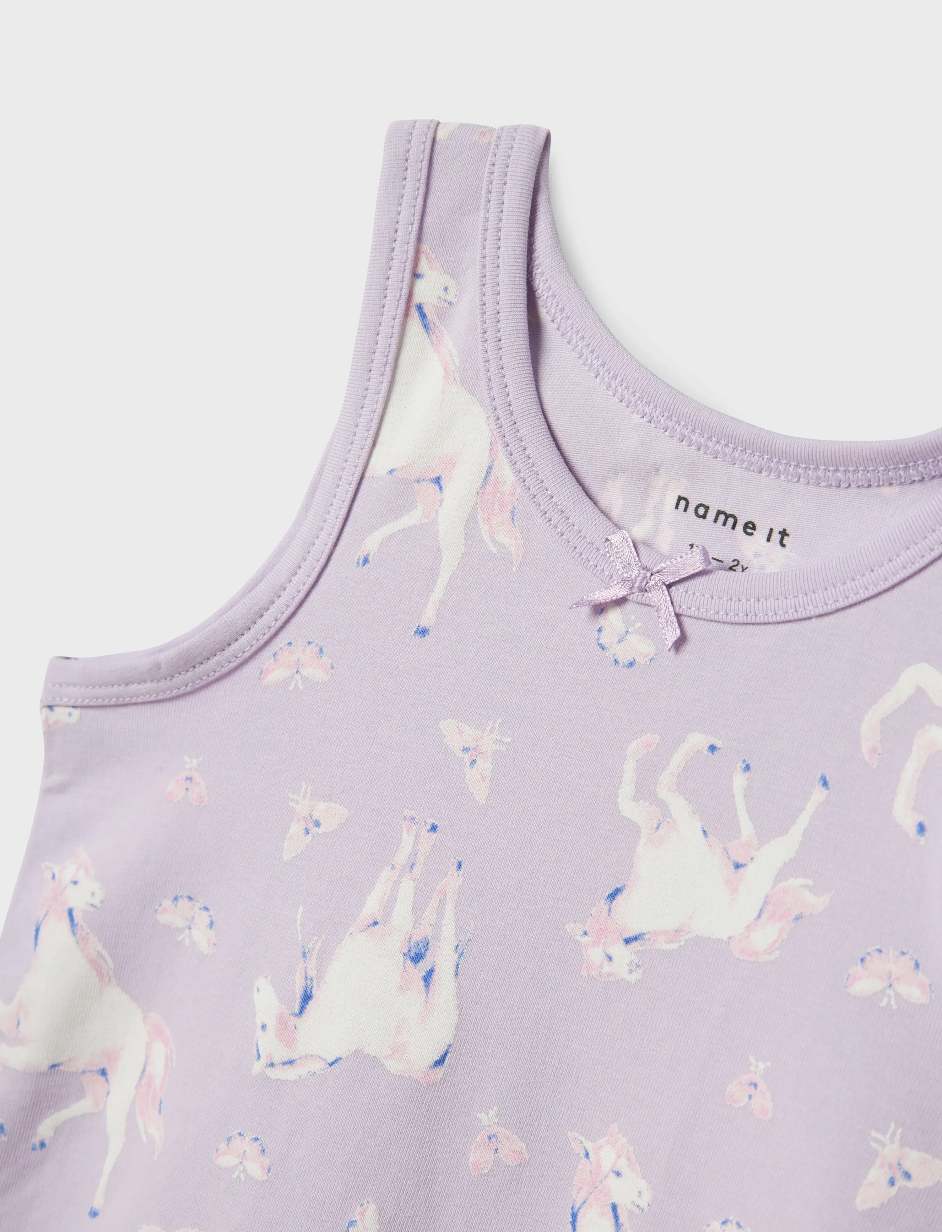 name it - NMFTANK TOP 2P PASTEL LILAC HORSE NOOS - toppar - pastel lilac - 4