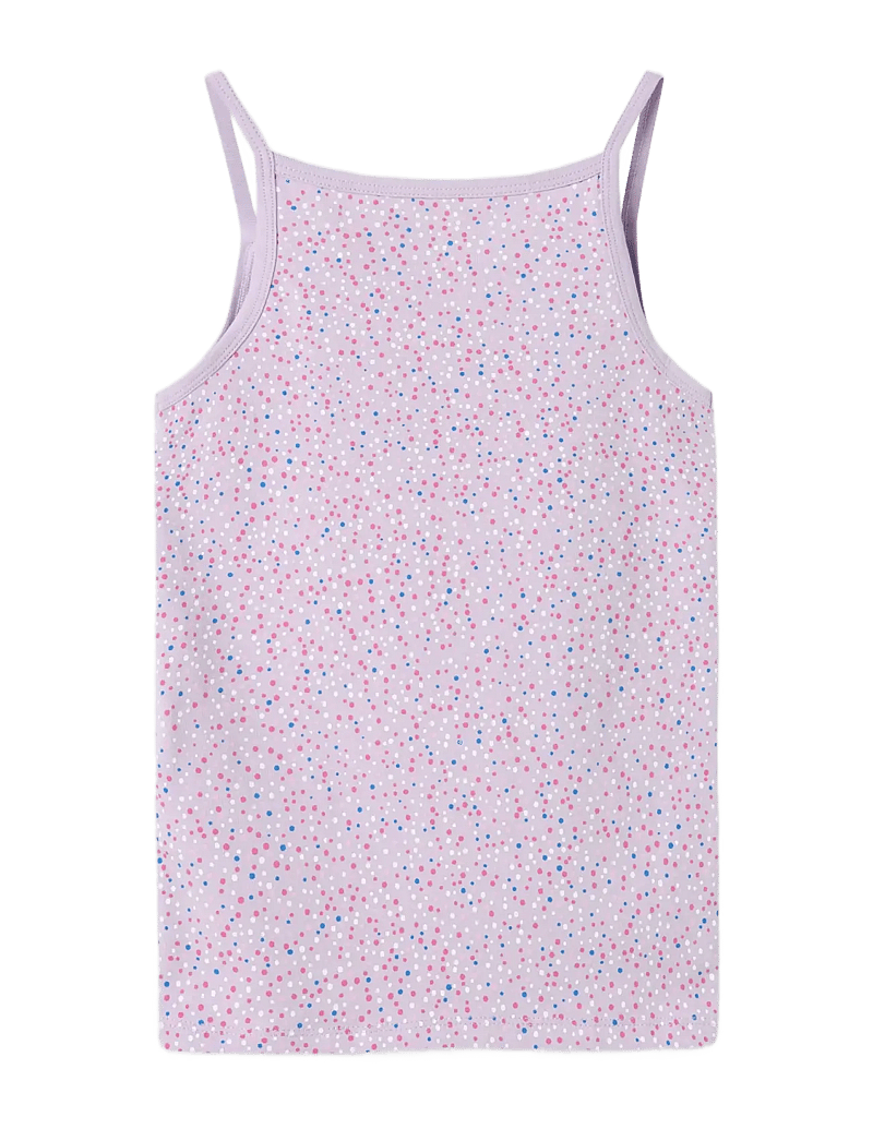 name it - NKFSTRAP TOP 2P PASTEL LILAC DOT NOOS - tanktops - pastel lilac - 1