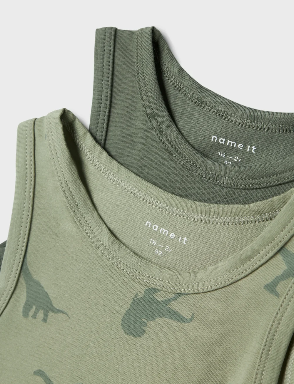 name it - NMMTANK TOP 2P AGAVE GREEN DINO NOOS - tanktops - agave green - 5