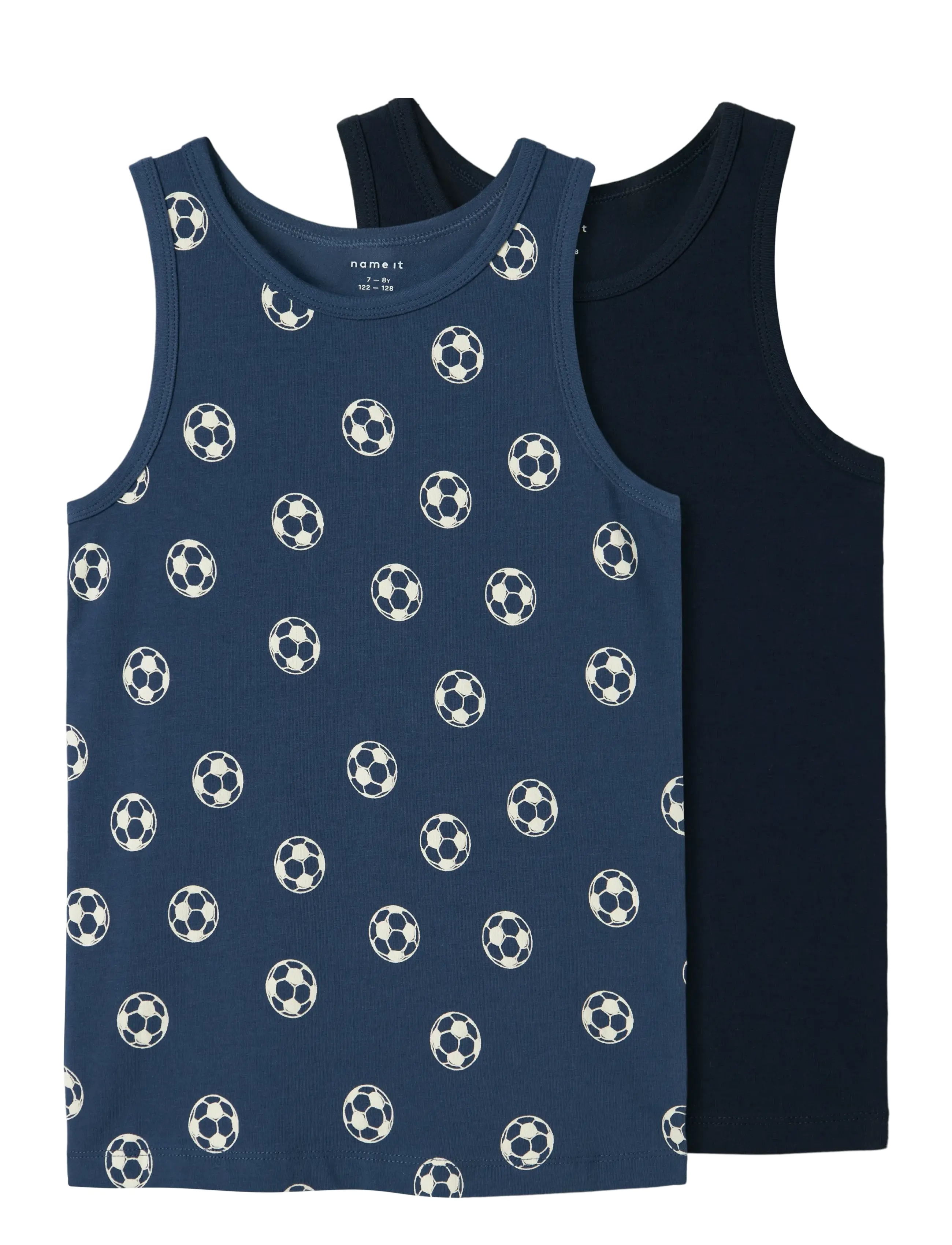 name it NKMTANK TOP 2P DARK DENIM FOOTBALL NOOS - Overdele - DARK DENIM / navy