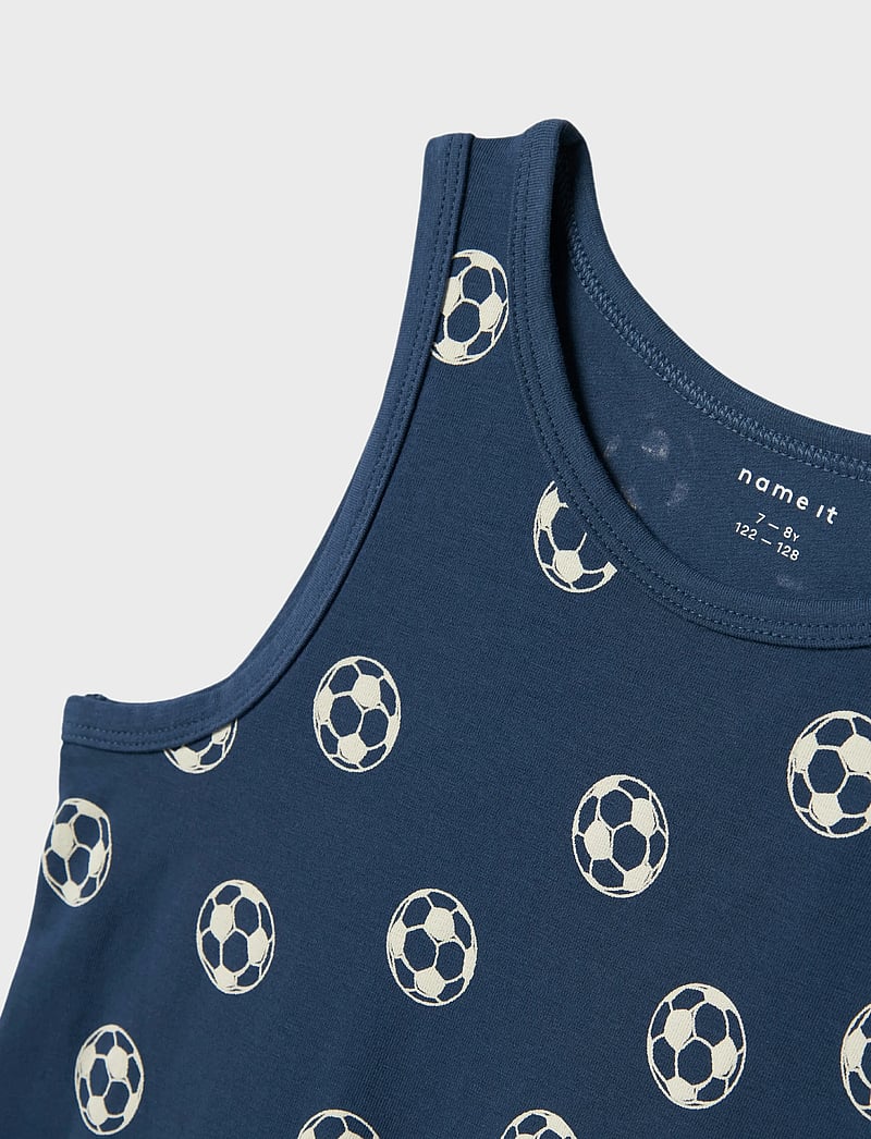 name it - NKMTANK TOP 2P DARK DENIM FOOTBALL NOOS - tanktops - dark denim - 2