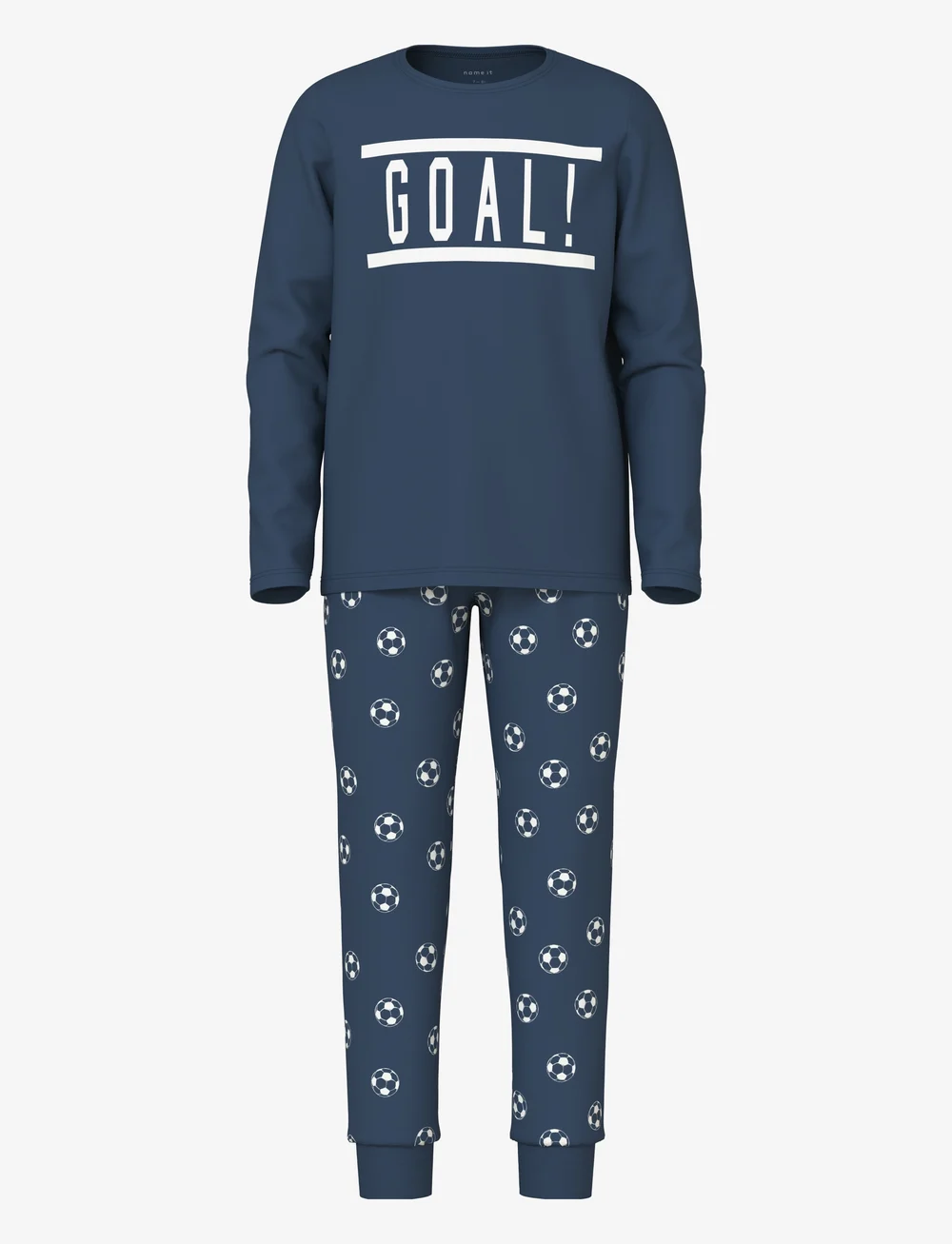 name it - NKMNIGHTSET DARK DENIM FOOTBALL NOOS - pyjama-sets - dark denim - 0