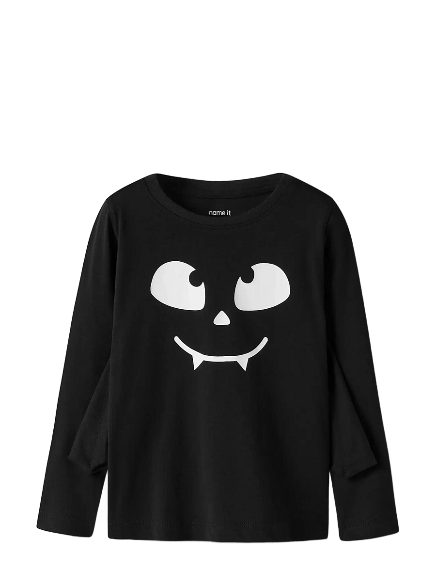name it - NMMOTTOR LS TOP - långärmade t-shirts - black - 2